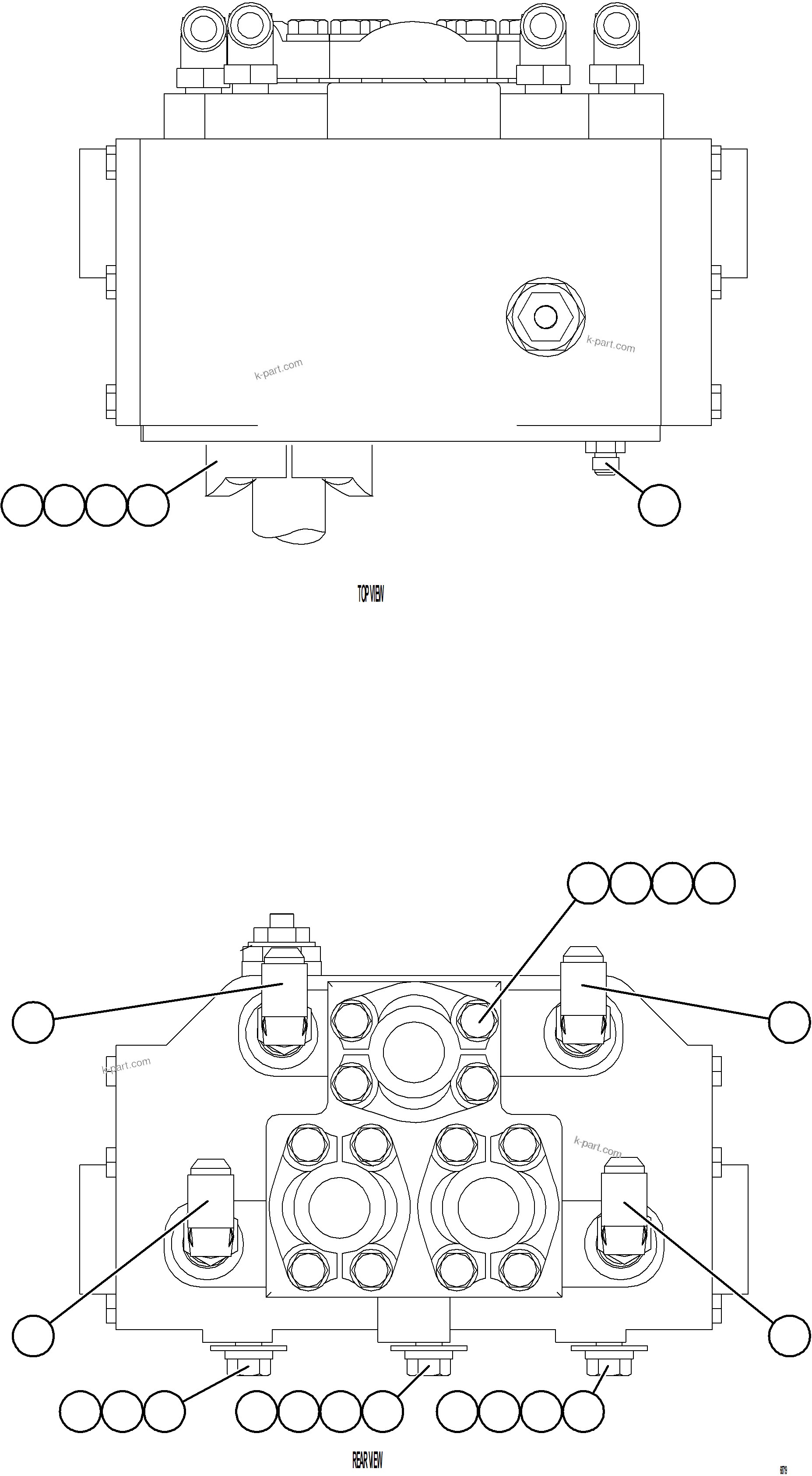 Komatsu parts book diagram for AFE75-B 980E-5 S/N A50006 - A50007 TECK: FLOW AMPLIFIER VALVE PIPING & INSTALLATION