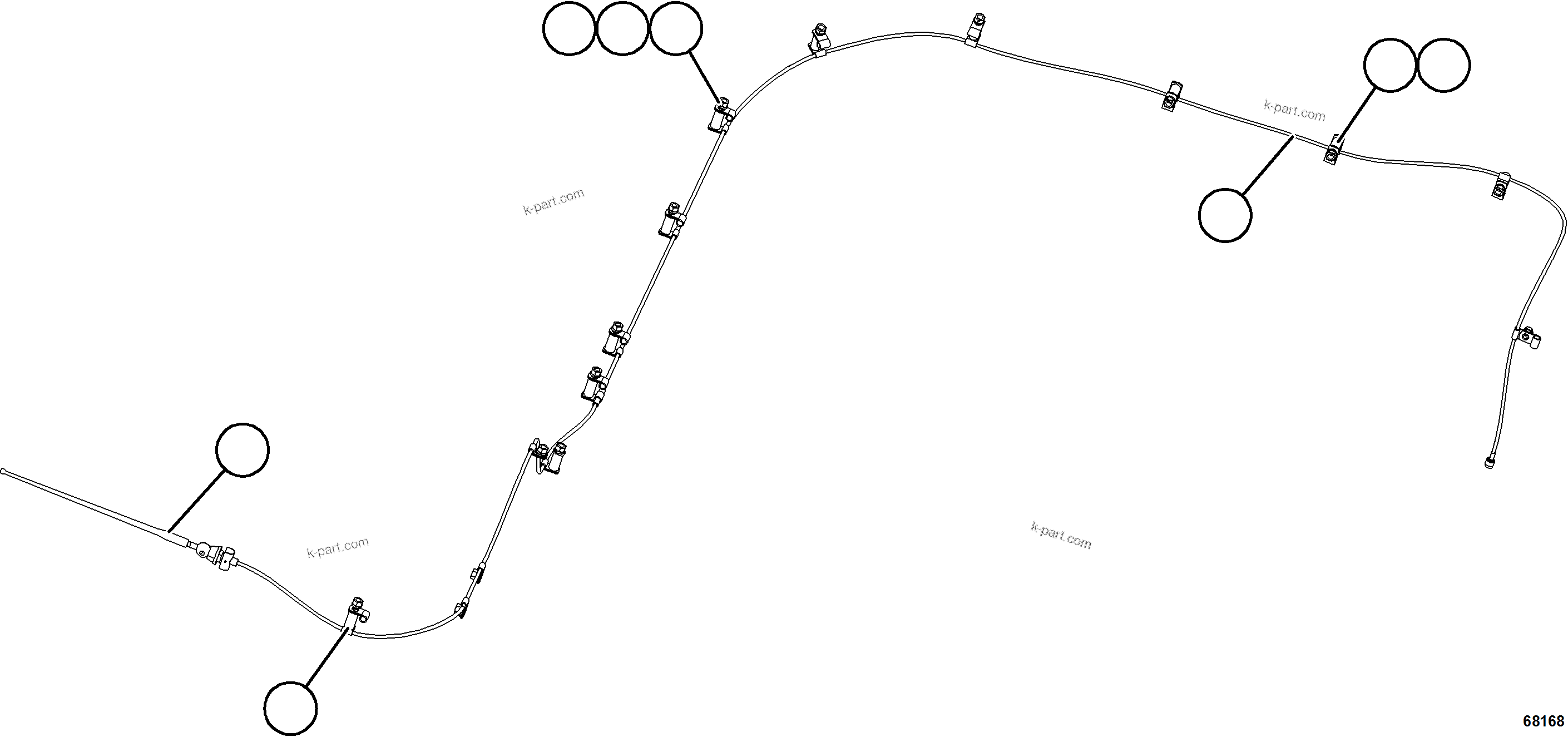 Komatsu parts book diagram for AFE75-B 980E-5 S/N A50006 - A50007 TECK: RADIO ANTENNA INSTALLATION
