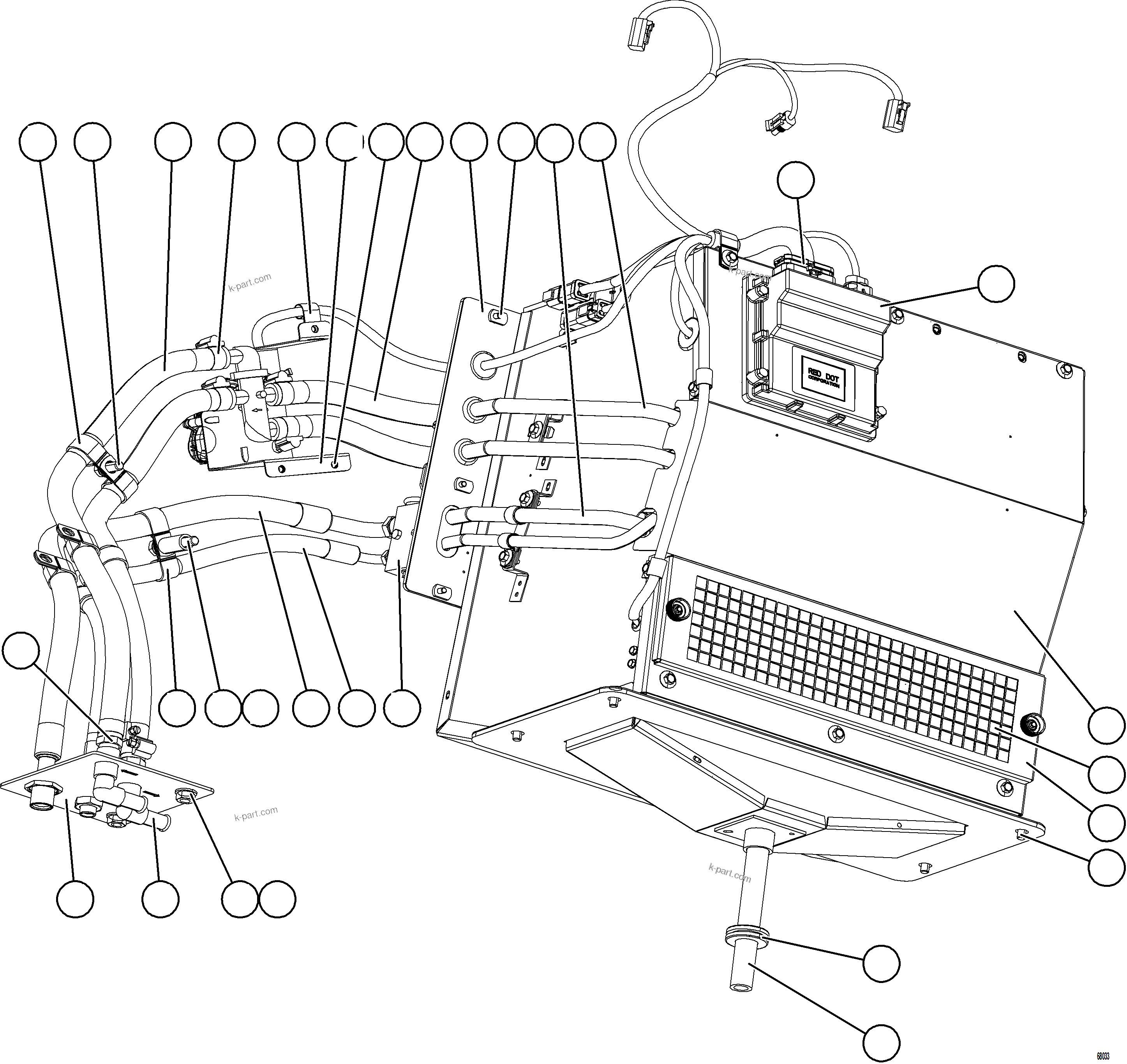Komatsu parts book diagram for AFE75-B 980E-5 S/N A50006 - A50007 TECK: HVAC INSTALLATION    3/4