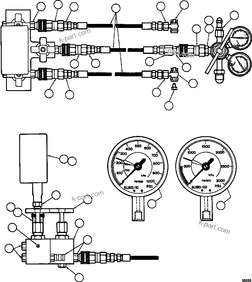 Komatsu parts book diagram for AFE75-B 980E-5 S/N A50006 - A50007 TECK: CHARGING MANIFOLD ASSEMBLY    EB1759