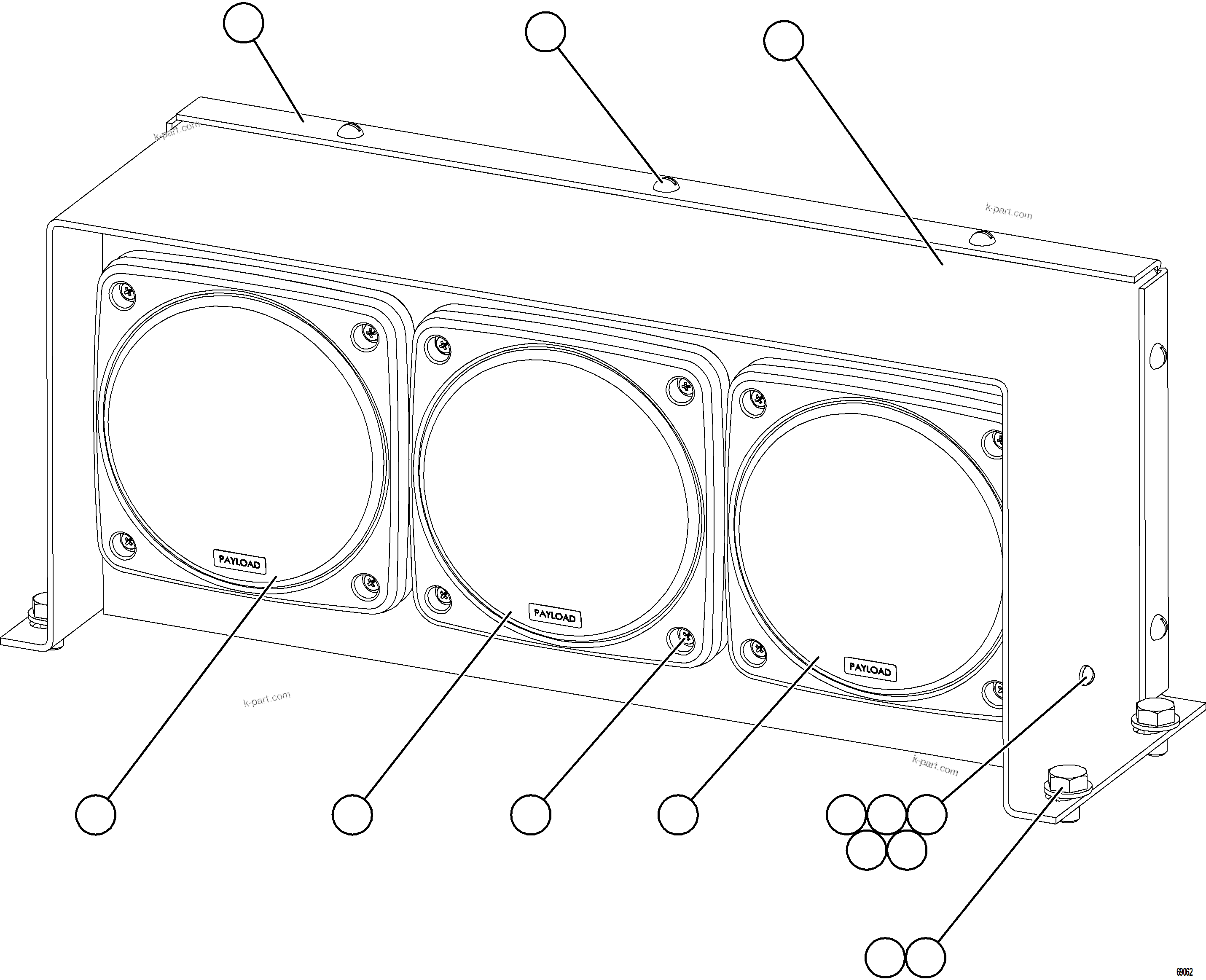 Komatsu parts book diagram for AFE75-B 980E-5 S/N A50006 - A50007 TECK: PLM LIGHT ASSEMBLY