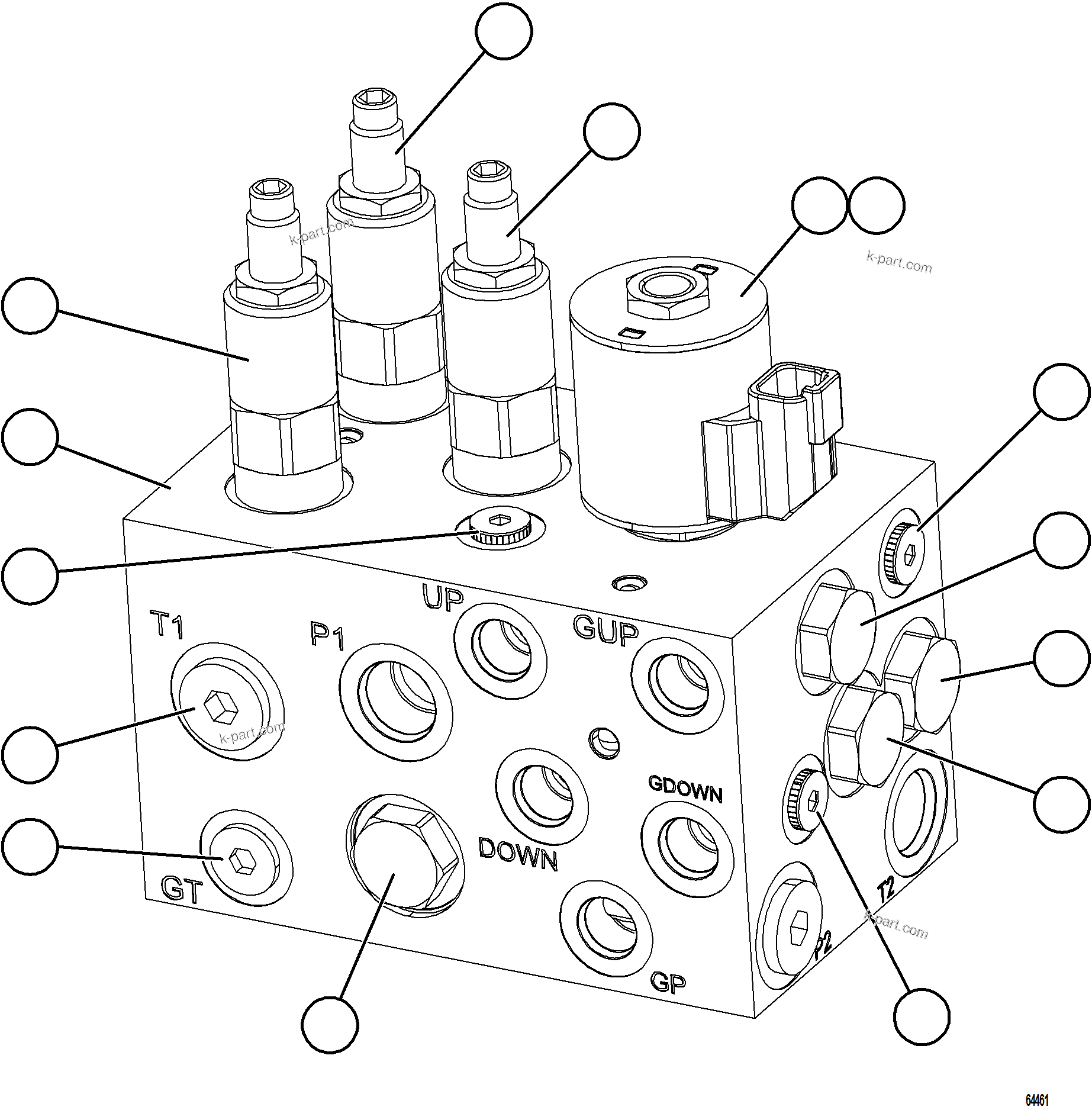 Komatsu parts book diagram for AFE75-M 980E-5 S/N A50044 - A50046, A50048  COPPER MOUNTAIN: MANIFOLD ASSEMBLY    58E-60-12010