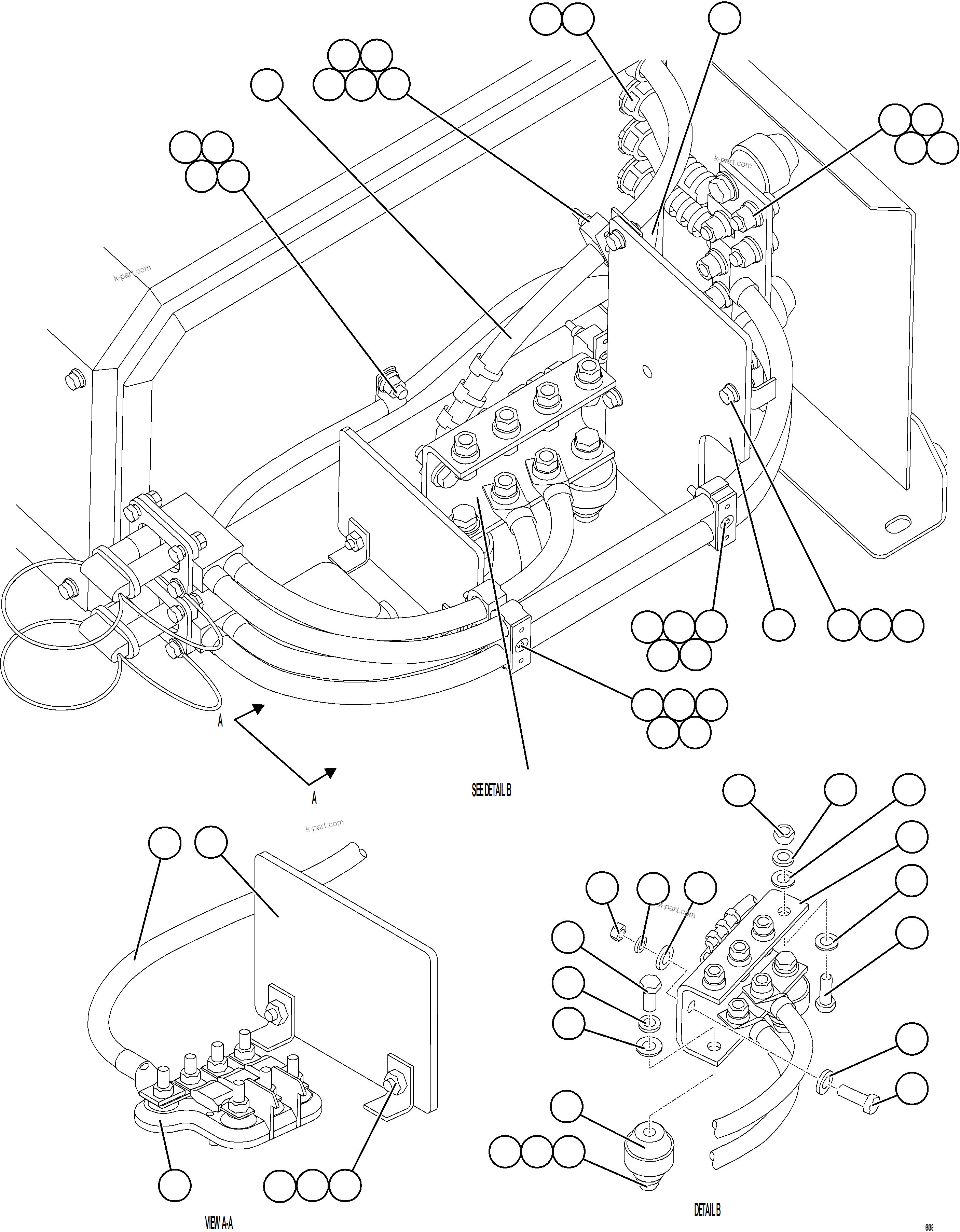 Komatsu parts book diagram for AFE75-M 980E-5 S/N A50044 - A50046, A50048  COPPER MOUNTAIN: BATTERY BOX ASSEMBLY    5/6