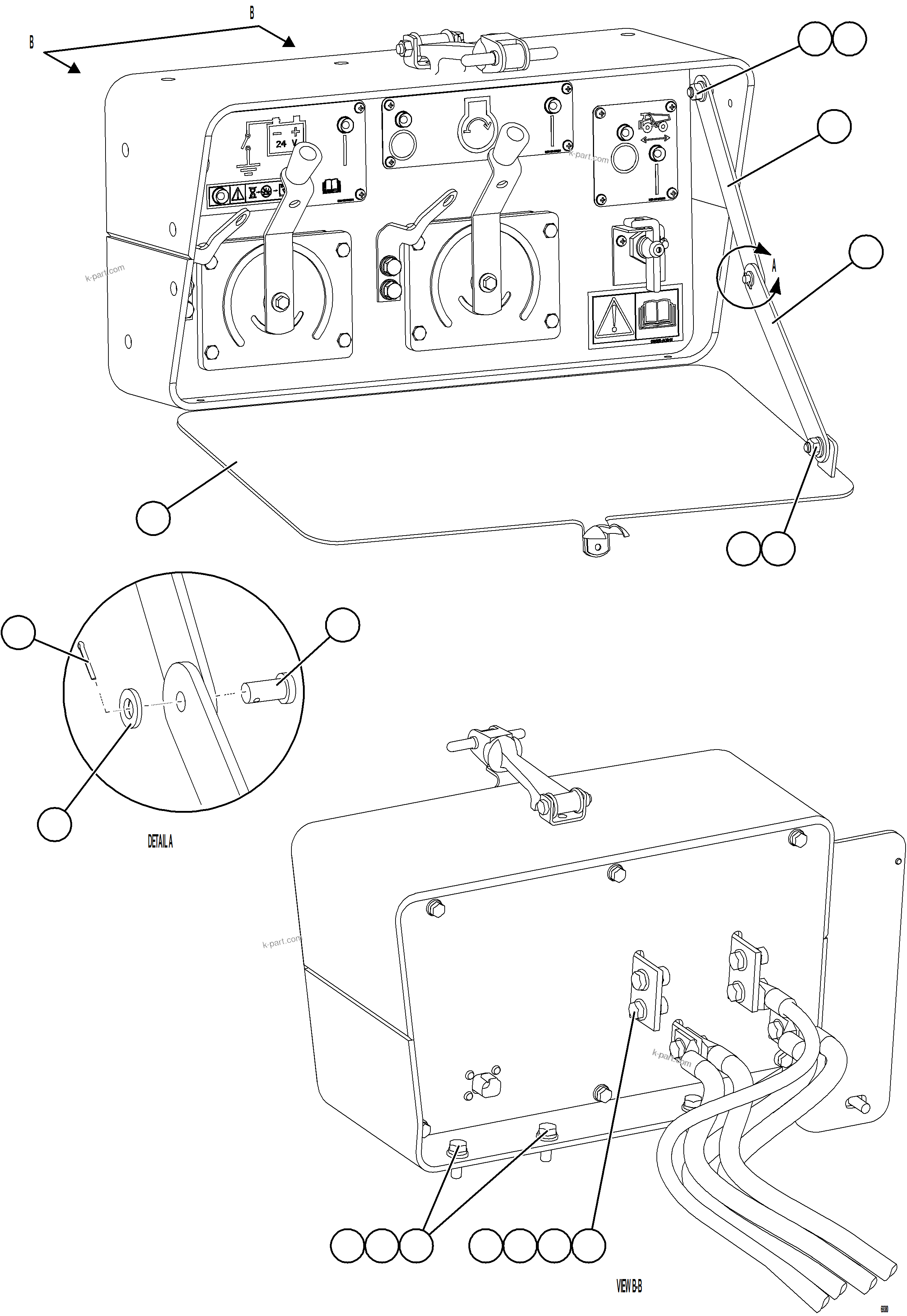 Komatsu parts book diagram for AFE75-M 980E-5 S/N A50044 - A50046, A50048  COPPER MOUNTAIN: ISOLATION BOX INSTALLATION
