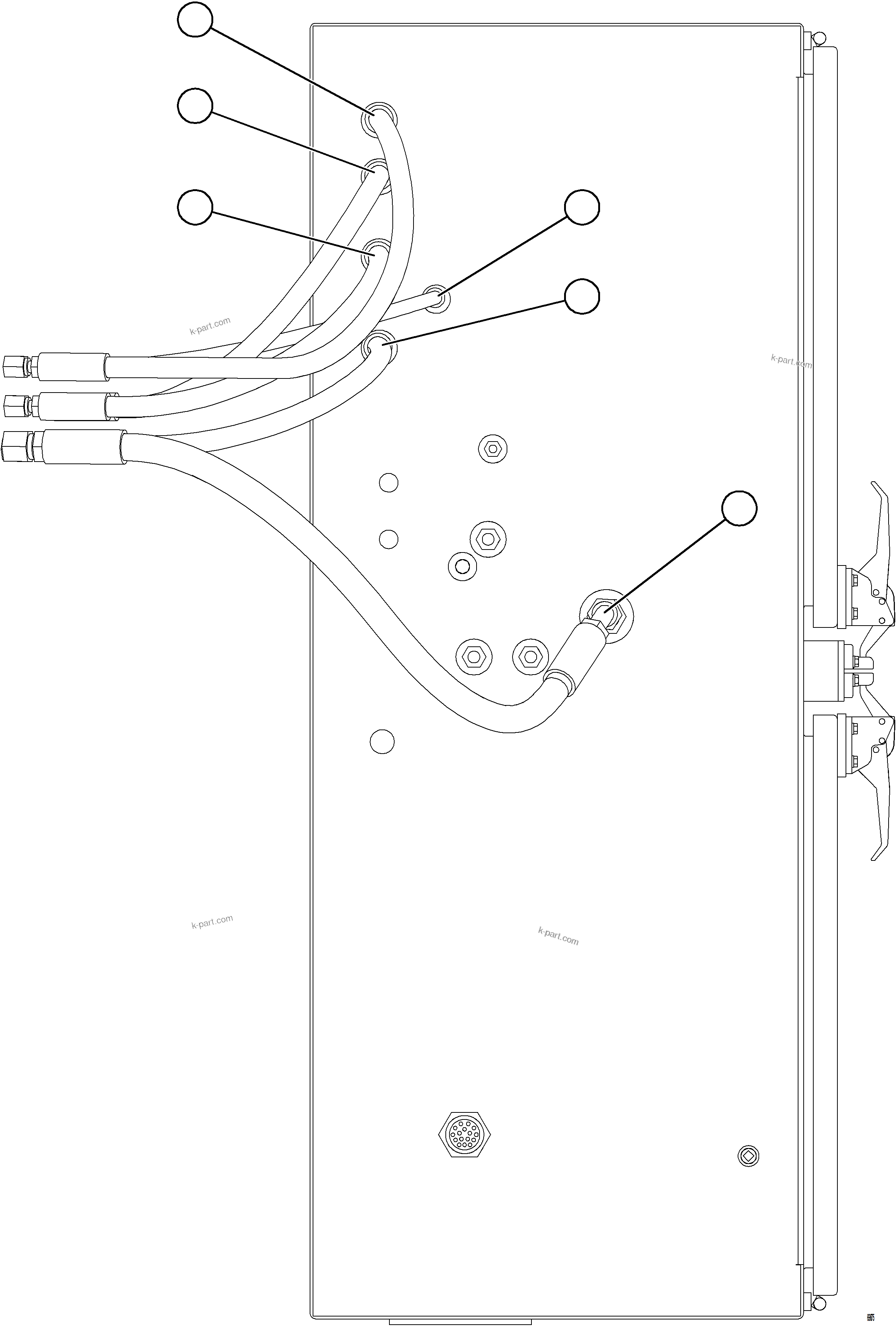 Komatsu parts book diagram for AFE75-M 980E-5 S/N A50044 - A50046, A50048  COPPER MOUNTAIN: BRAKE VALVE PIPING    2/2