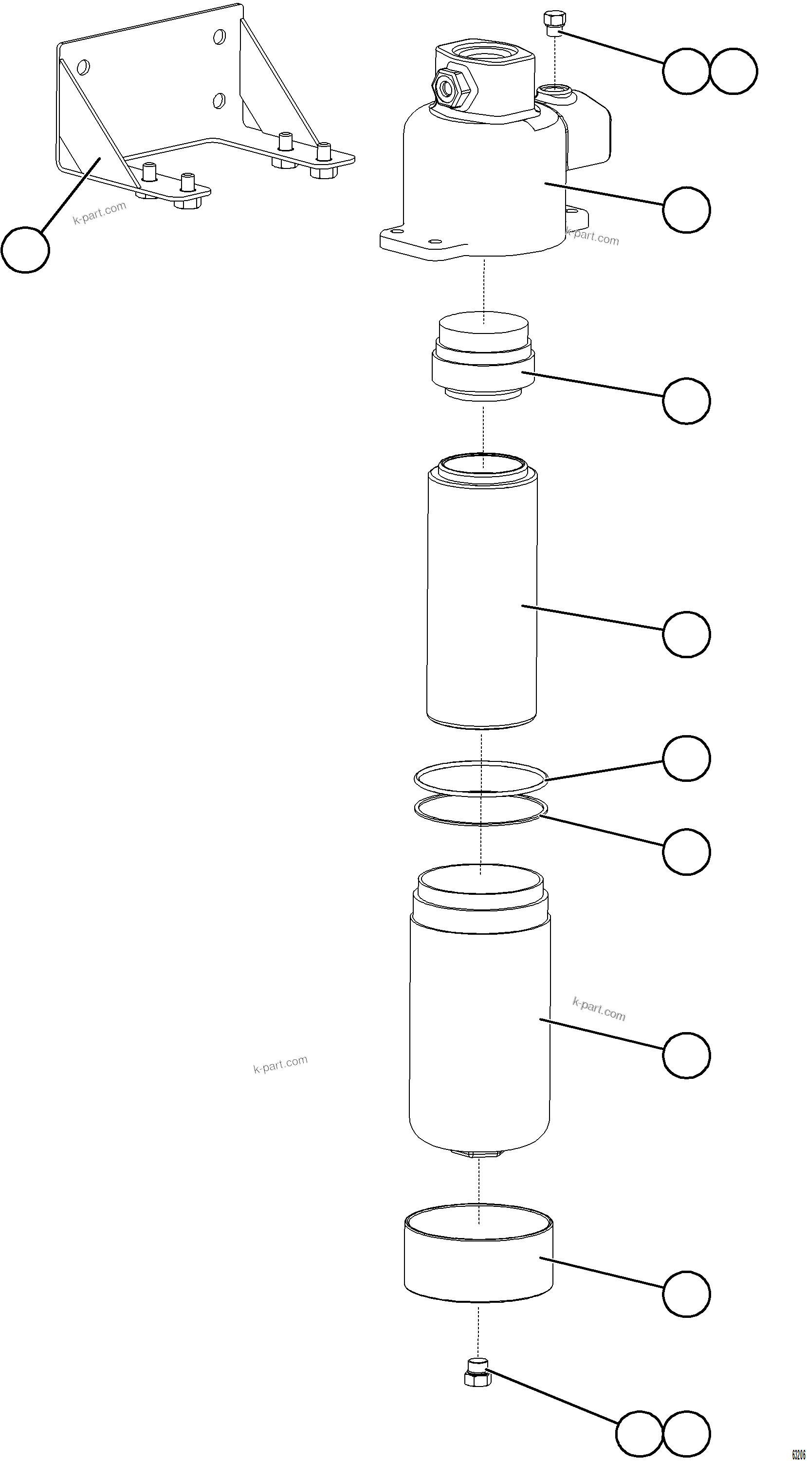 Komatsu parts book diagram for AFE75-M 980E-5 S/N A50044 - A50046, A50048  COPPER MOUNTAIN: HYDRAULIC FILTER ASSEMBLY    PC2900