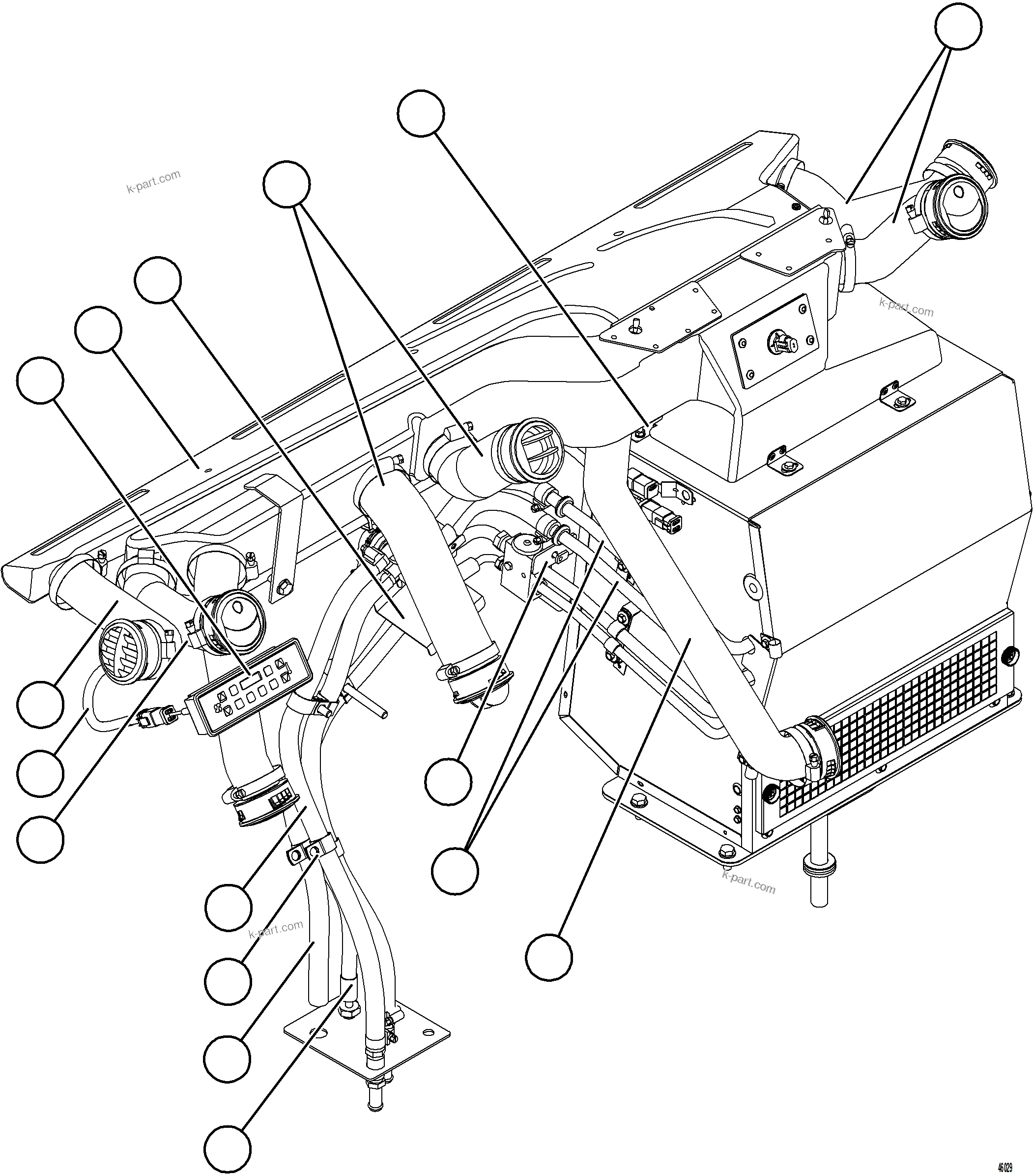 Komatsu parts book diagram for AFE75-M 980E-5 S/N A50044 - A50046, A50048  COPPER MOUNTAIN: HVAC INSTALLATION    1/4