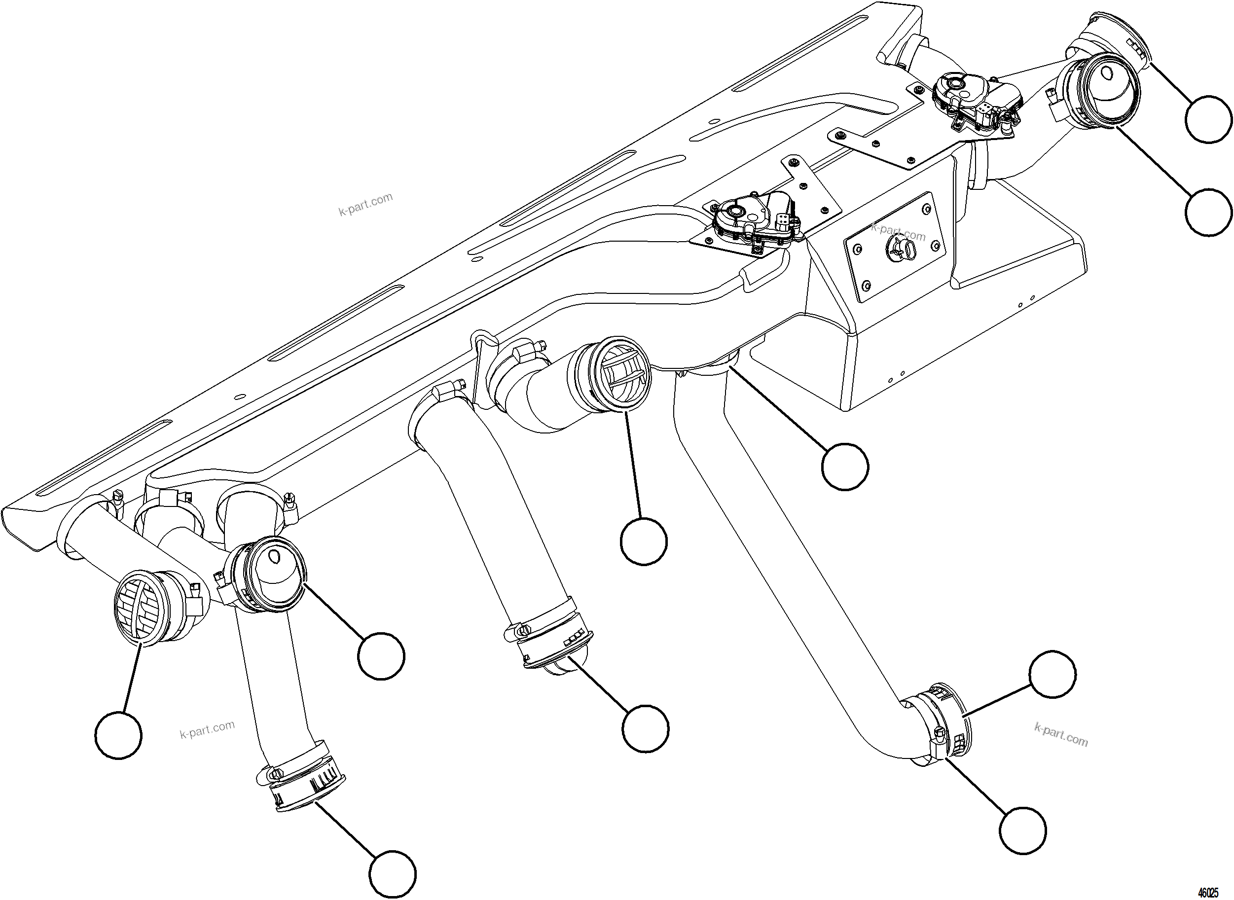 Komatsu parts book diagram for AFE75-M 980E-5 S/N A50044 - A50046, A50048  COPPER MOUNTAIN: HVAC VENTS