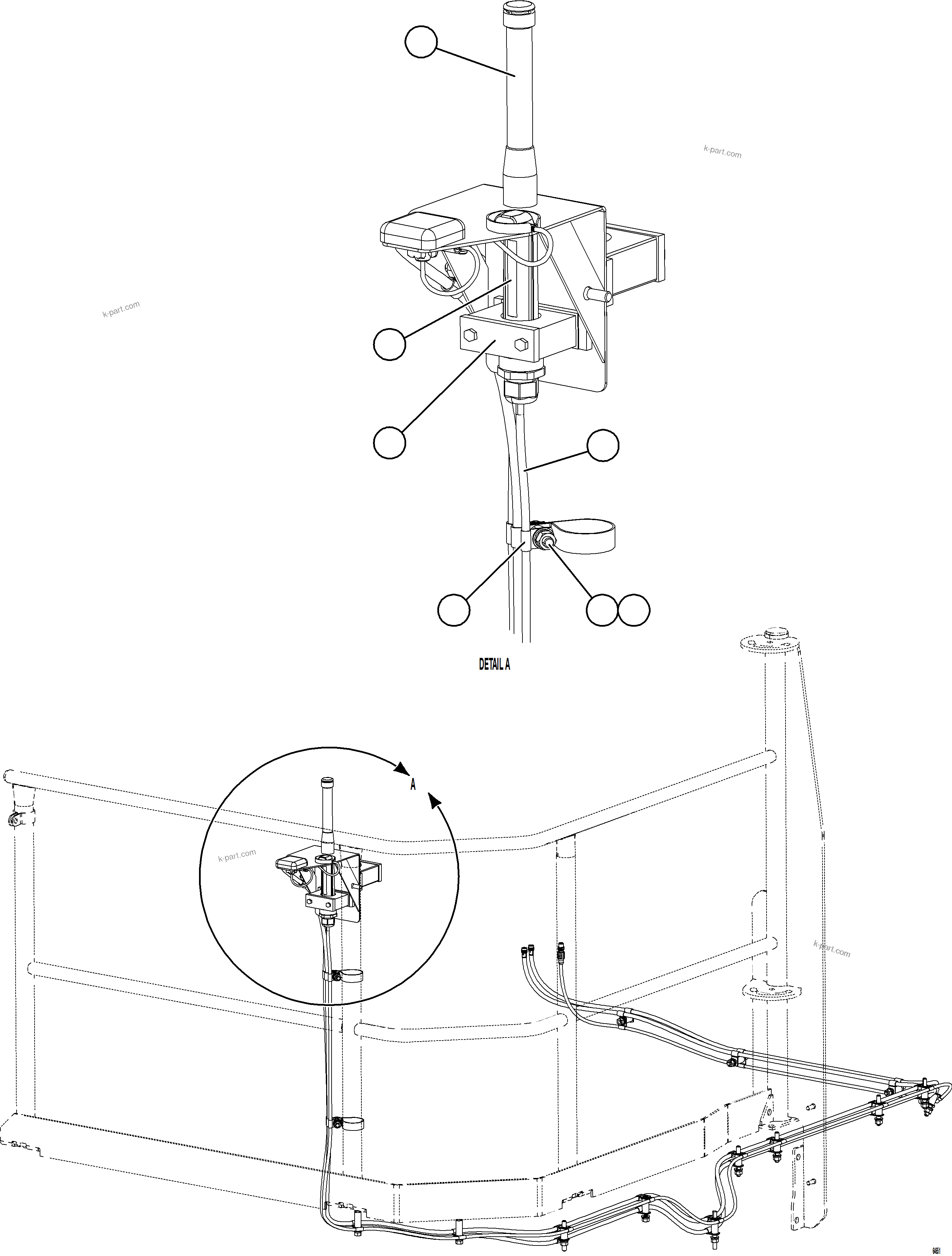 Komatsu parts book diagram for AFE75-M 980E-5 S/N A50044 - A50046, A50048  COPPER MOUNTAIN: KWB WIRELESS RADIO & ANTENNA INSTALLATION