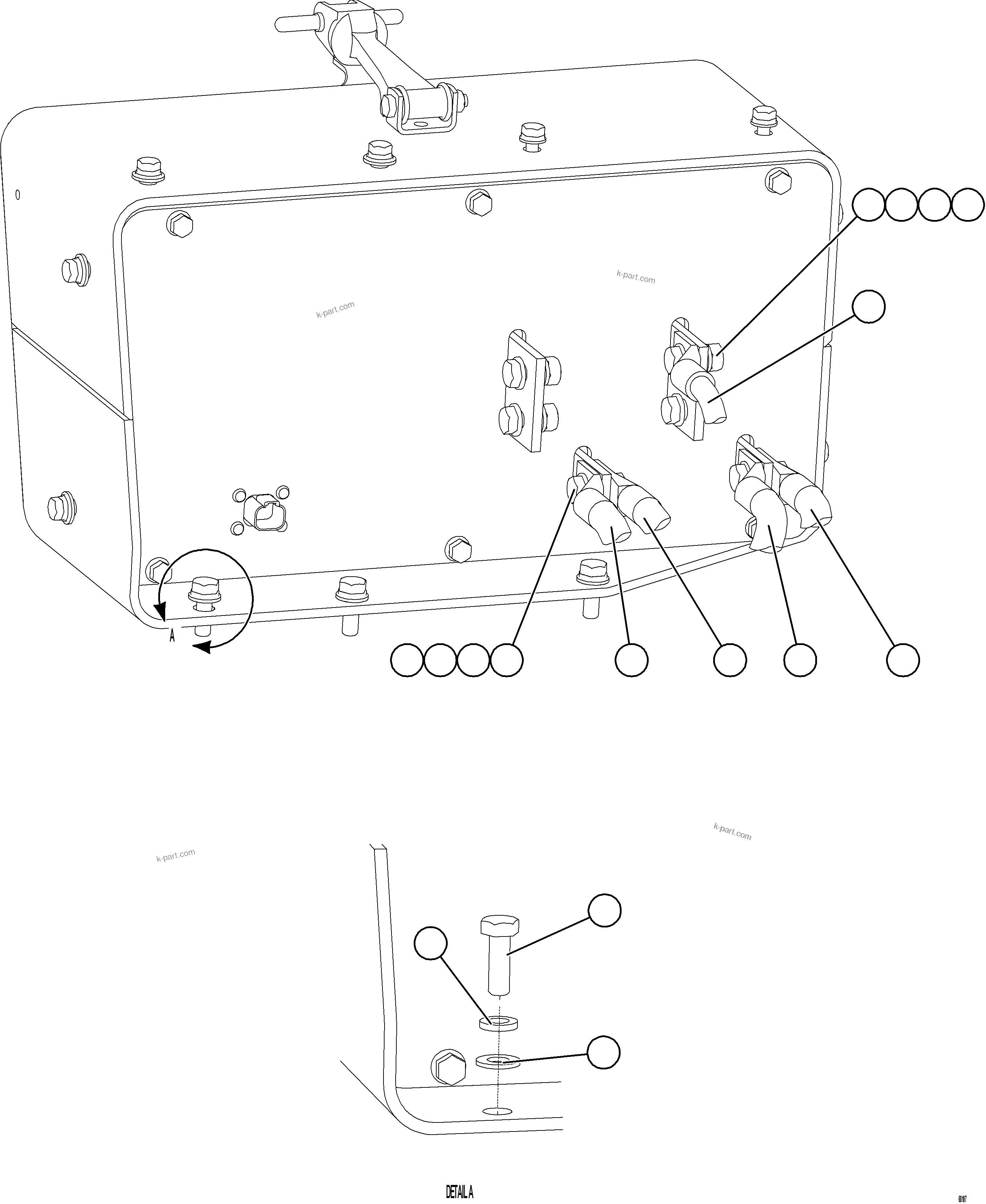 Komatsu parts book diagram for AFE75-R 980E-5 S/N A50054 - A50057  SPENCE: ISOLATION BOX EXTERNAL WIRING    2/2