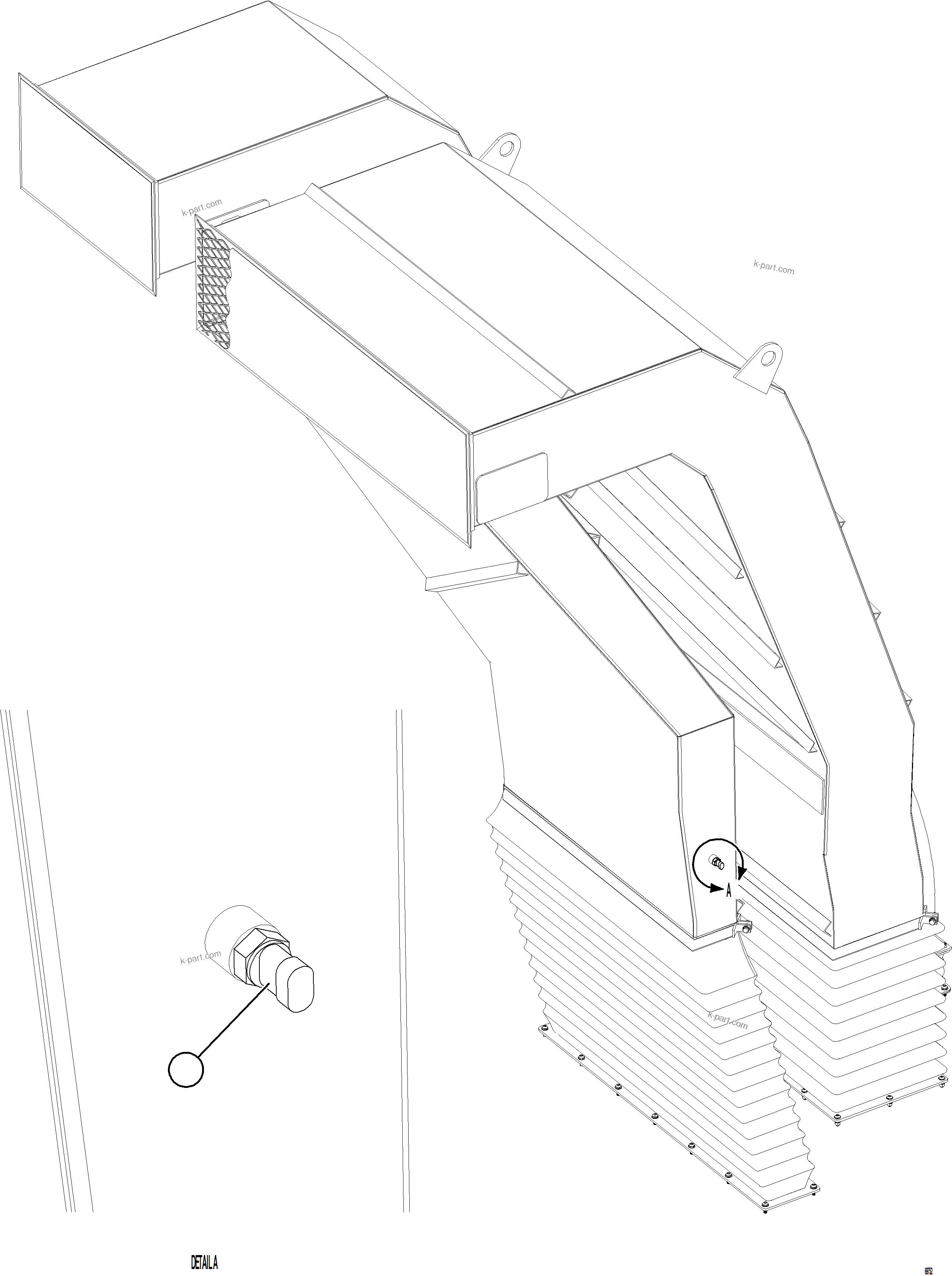 Komatsu parts book diagram for AFE75-R 980E-5 S/N A50054 - A50057  SPENCE: AMBIENT AIR TEMPERATURE SENSOR