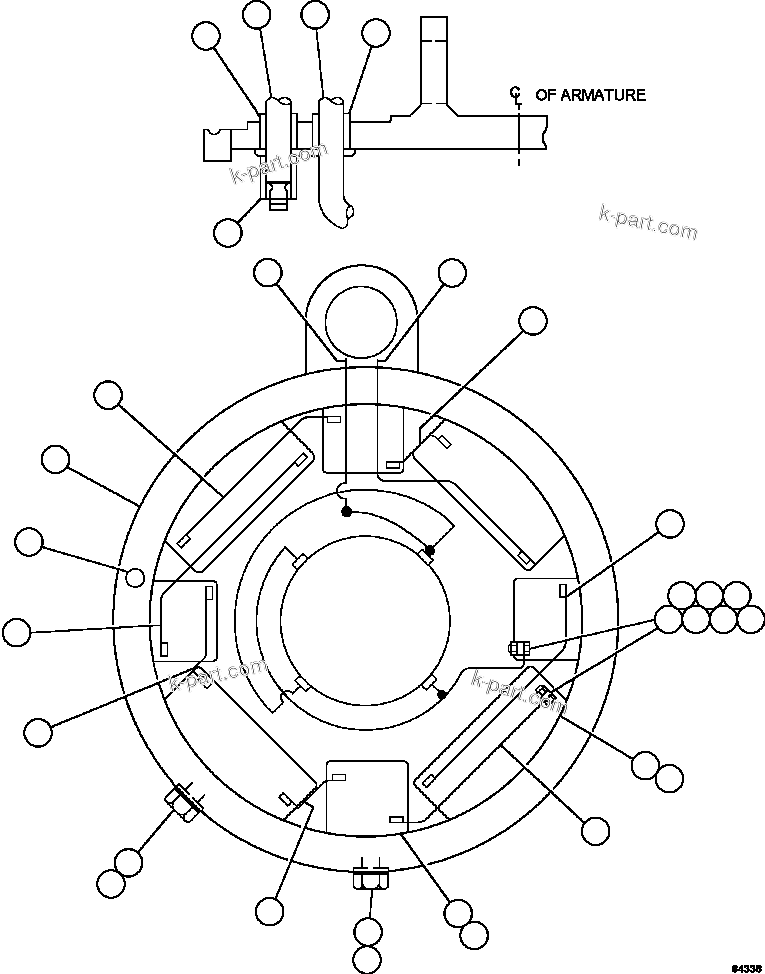 Komatsu parts book diagram for AFE75-R 980E-5 S/N A50054 - A50057  SPENCE: GRID BLOWER MOTOR    2/4    XA4146