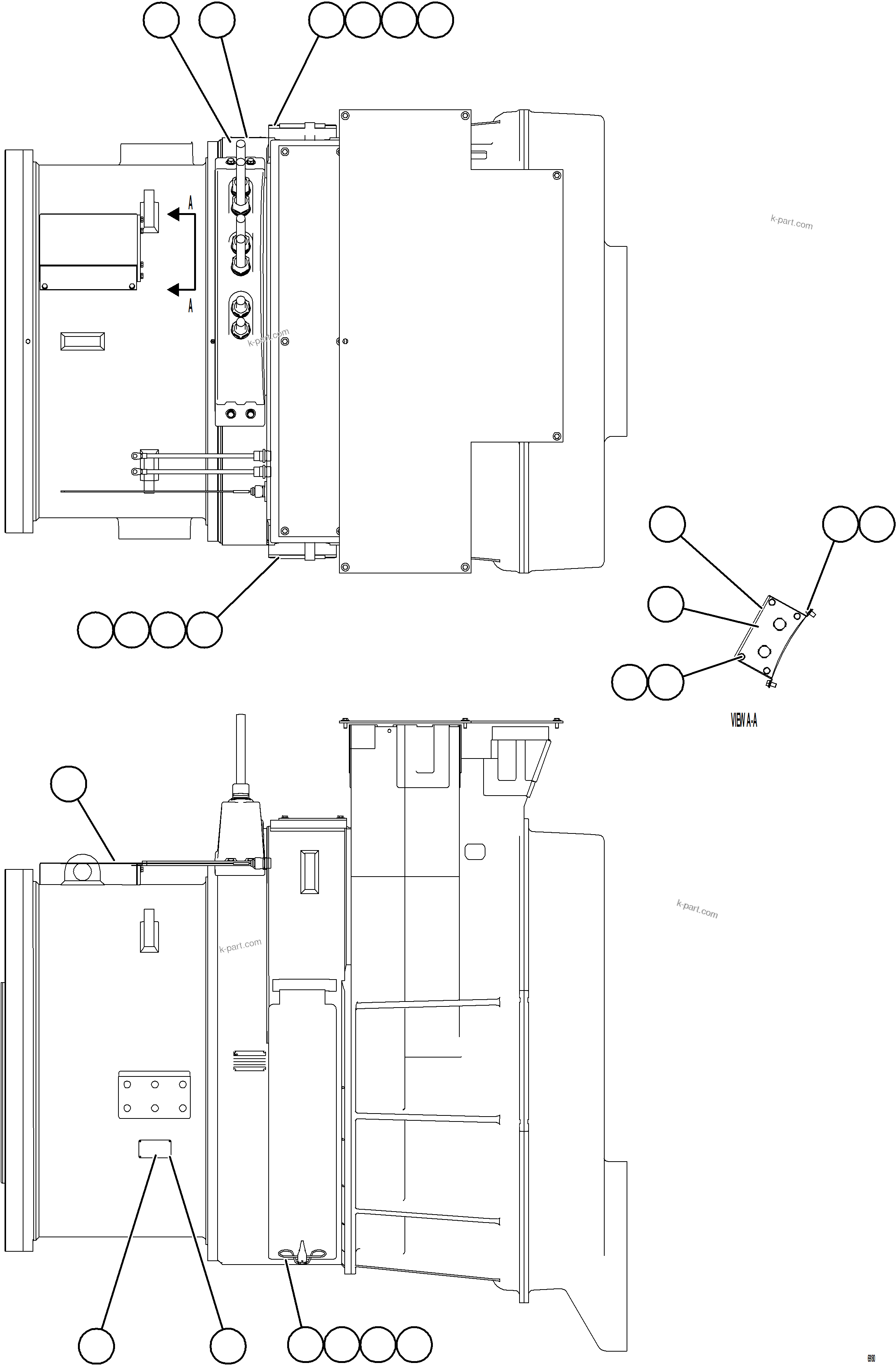 Komatsu parts book diagram for AFE75-R 980E-5 S/N A50054 - A50057  SPENCE: ALTERNATOR ASSEMBLY    5/6    58B-06-10362
