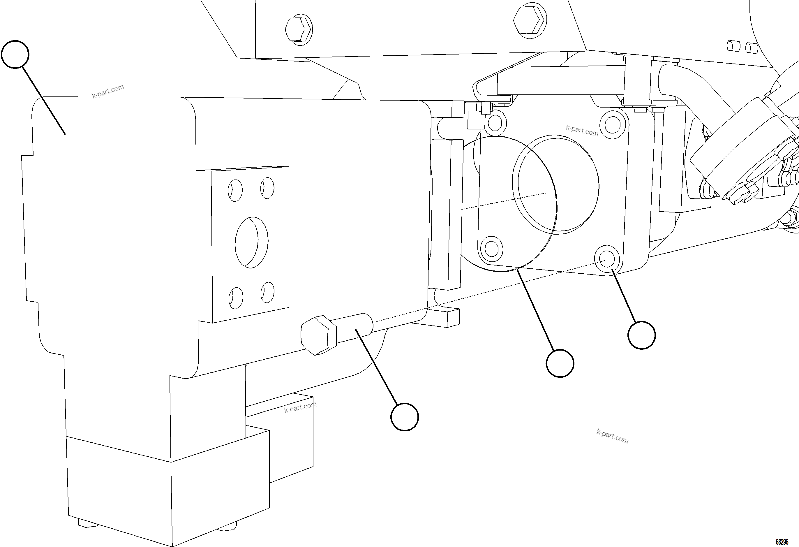 Komatsu parts book diagram for AFE75-R 980E-5 S/N A50054 - A50057  SPENCE: STEERING PUMP INSTALLATION