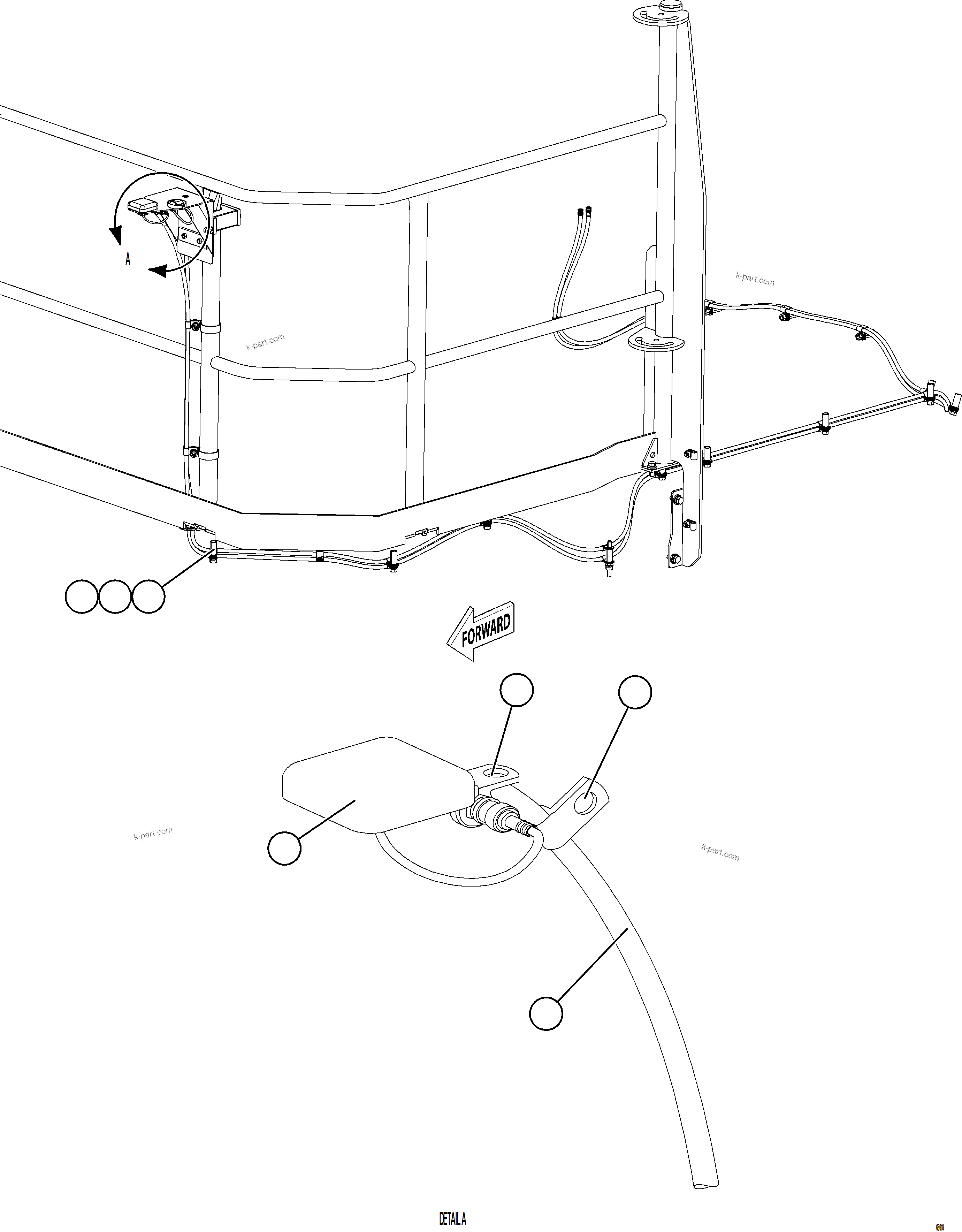 Komatsu parts book diagram for AFE75-R 980E-5 S/N A50054 - A50057  SPENCE: IRIDIUM SATELLITE ANTENNA INSTALLATION