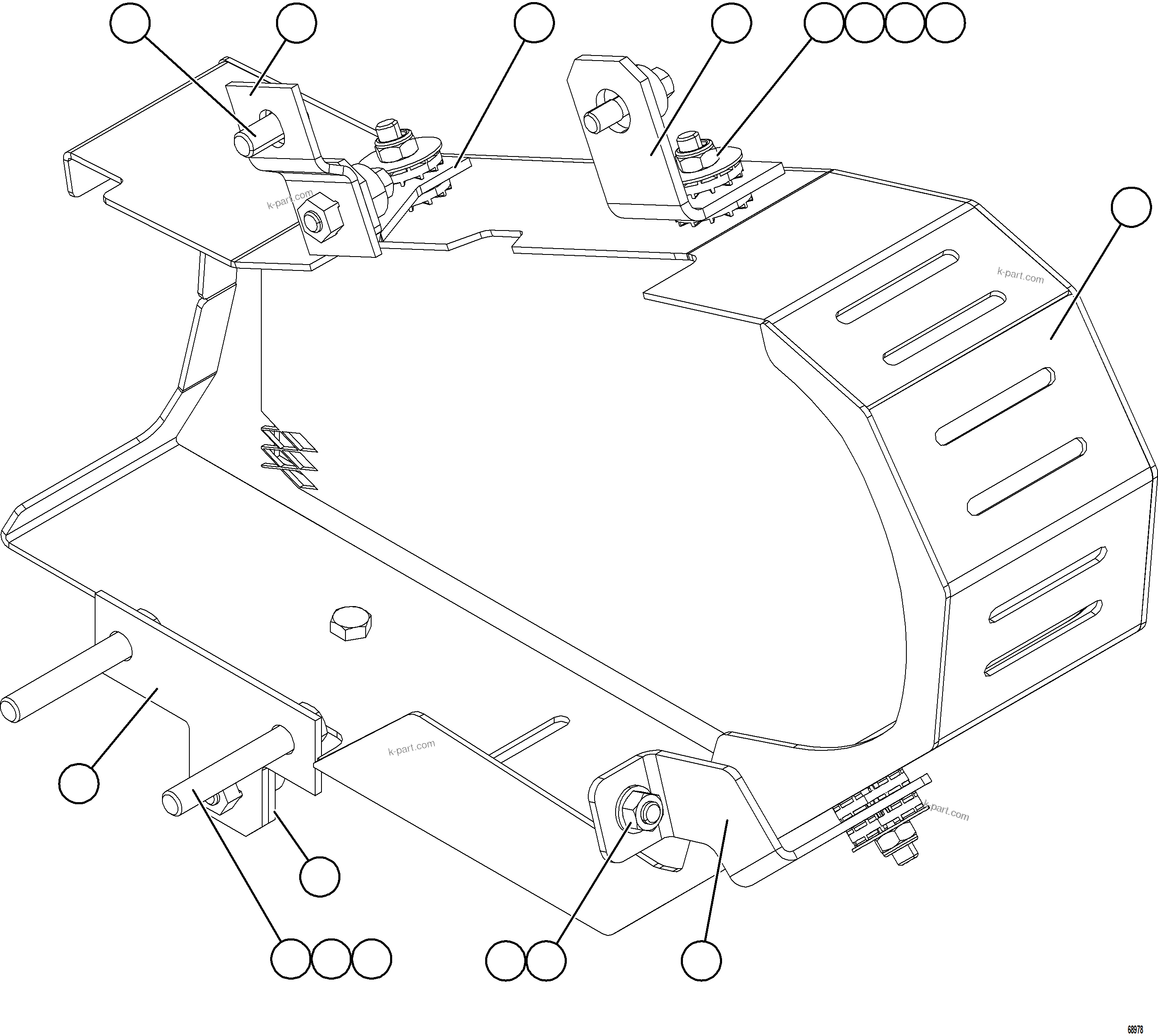 Komatsu parts book diagram for AFE75-R 980E-5 S/N A50054 - A50057  SPENCE: ALTERNATOR GUARD ASSEMBLY