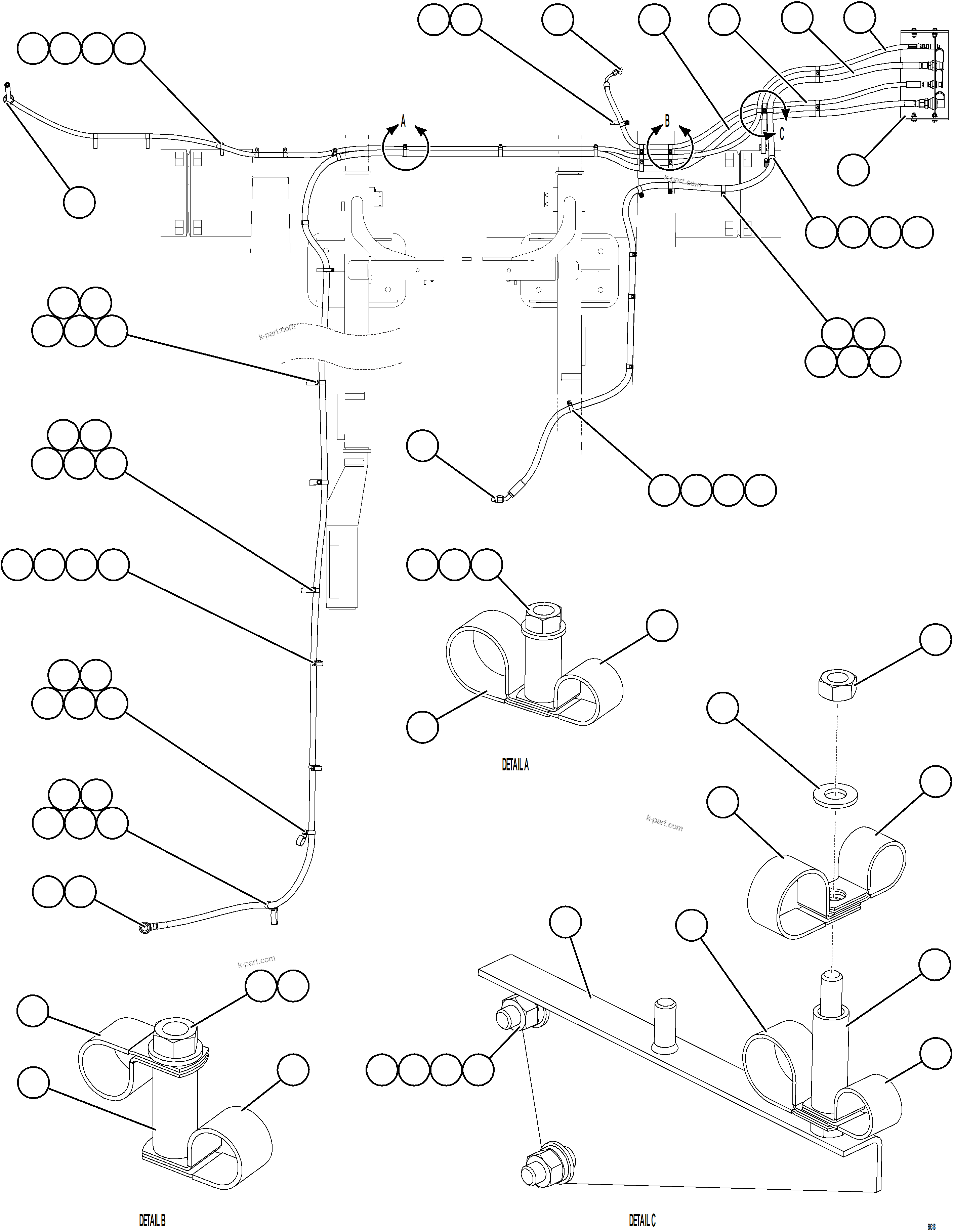 Komatsu parts book diagram for AFE75-R 980E-5 S/N A50054 - A50057  SPENCE: REMOTE SERVICE CENTER    1/2