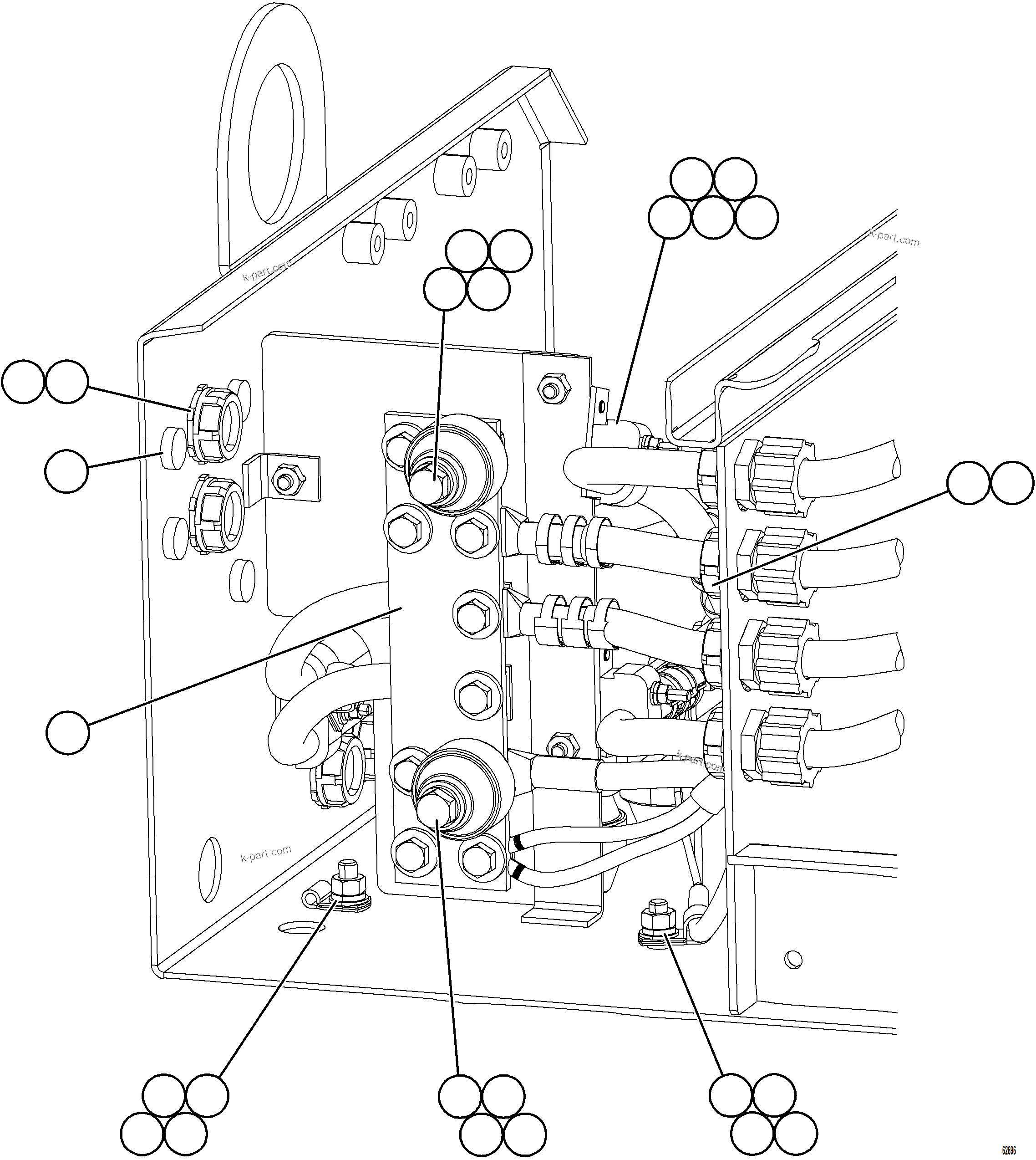 Komatsu parts book diagram for AFE77-AB 830E-5 S/N A50077 - A50078  DOWNER EDI: BATTERY BOX ASSEMBLY    6/6    58E-54-51291