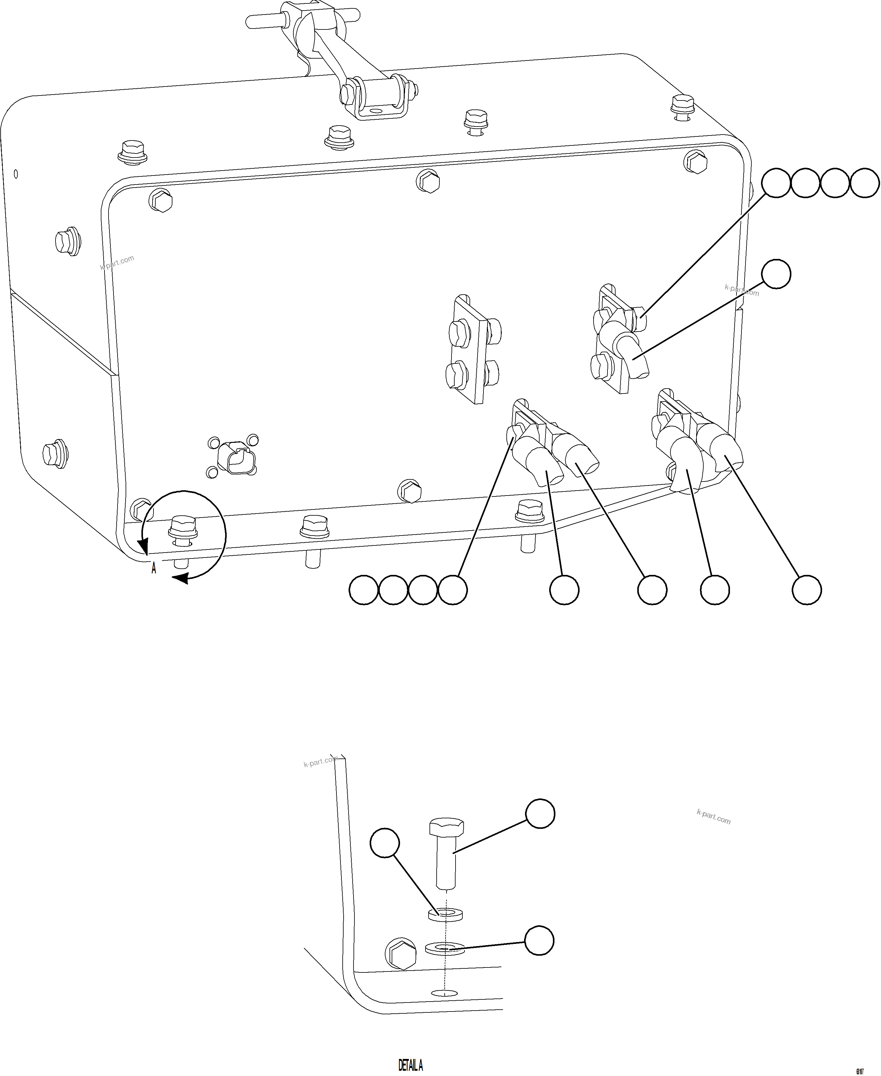 Komatsu parts book diagram for AFE77-AB 830E-5 S/N A50077 - A50078  DOWNER EDI: ISOLATION BOX EXTERNAL WIRING    2/2