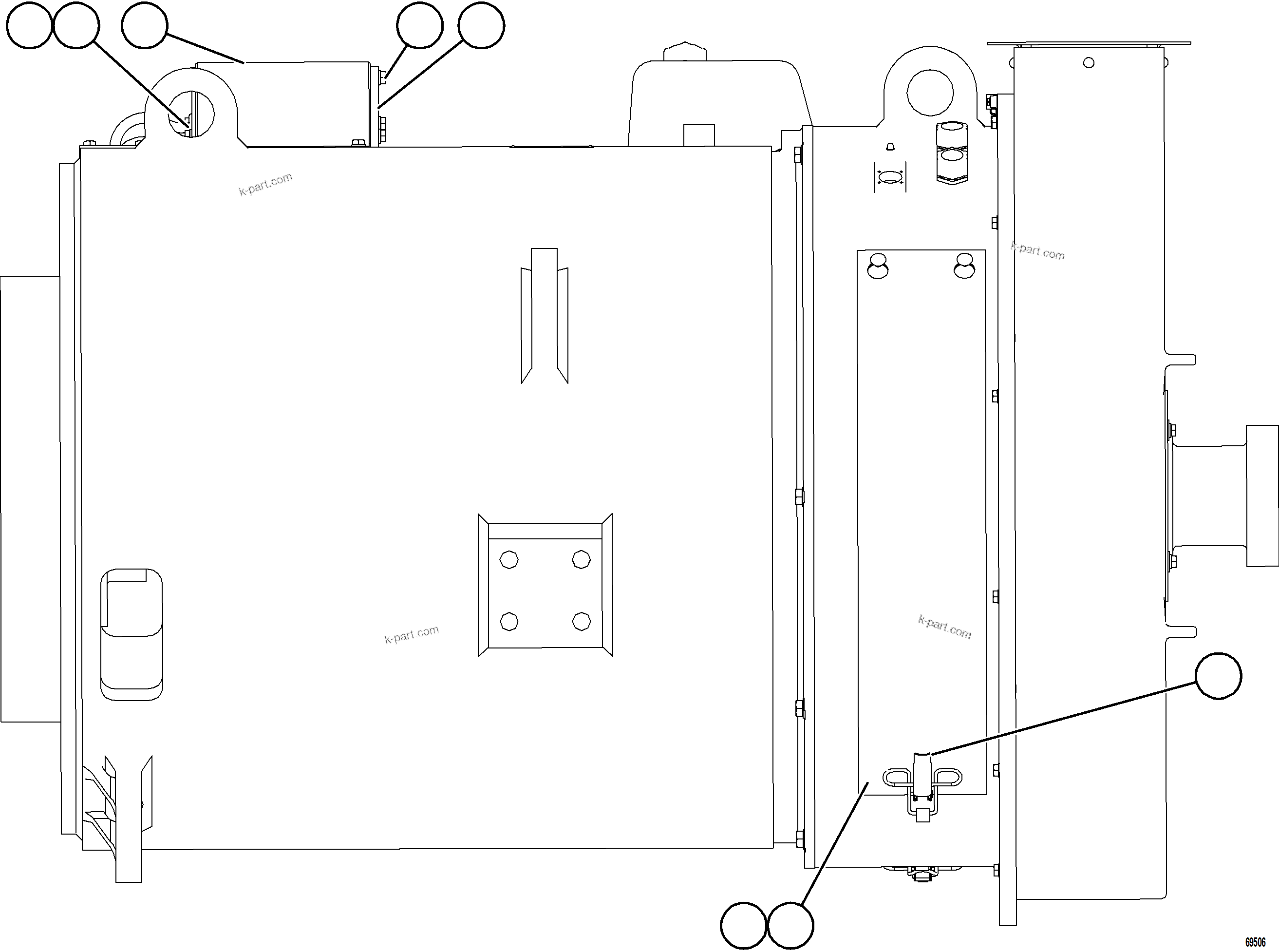 Komatsu parts book diagram for AFE77-AB 830E-5 S/N A50077 - A50078  DOWNER EDI: ALTERNATOR ASSEMBLY    1/6    58F-06-11301
