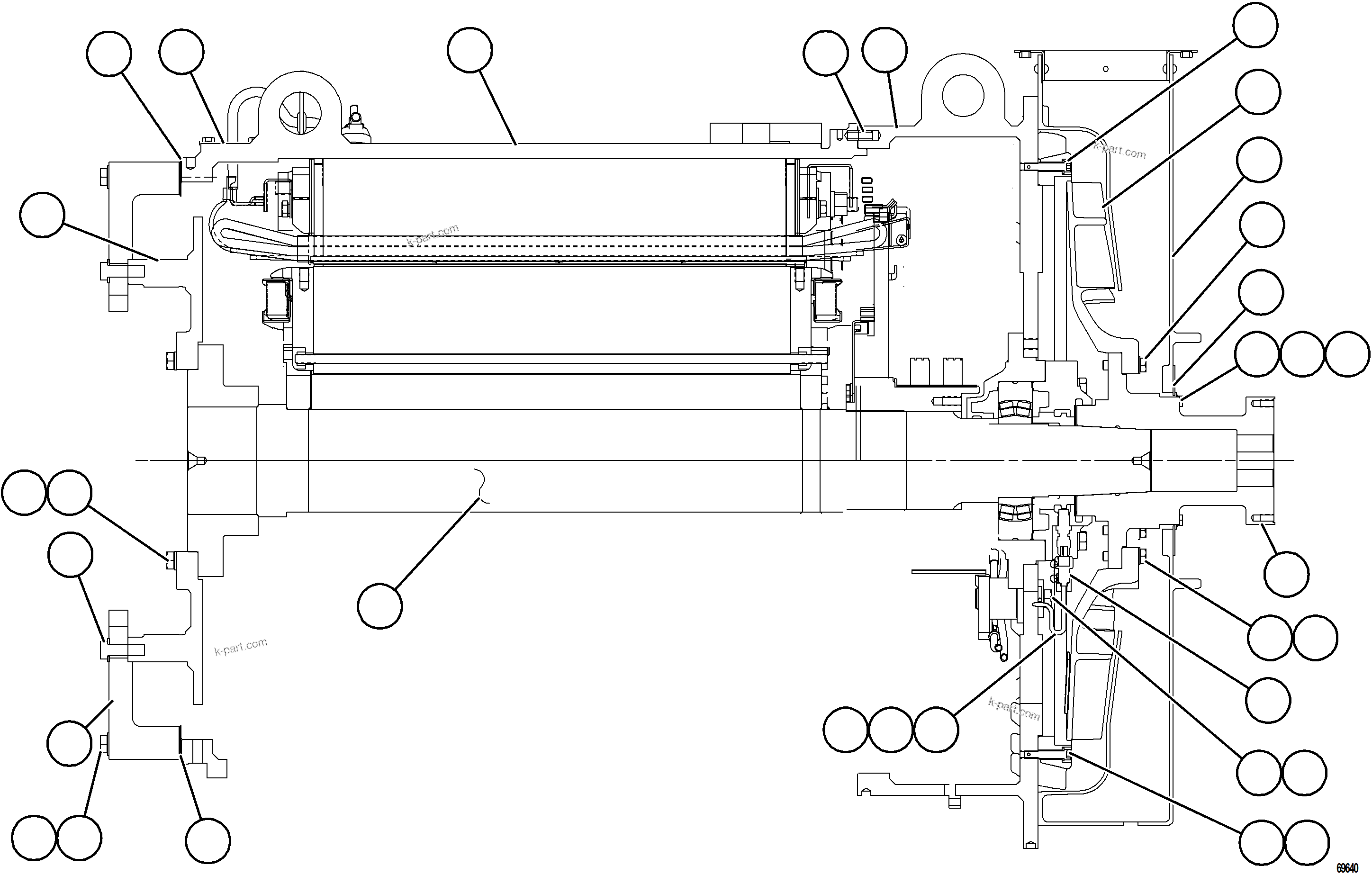 Komatsu parts book diagram for AFE77-AB 830E-5 S/N A50077 - A50078  DOWNER EDI: ALTERNATOR ASSEMBLY    2/6    58F-06-11301