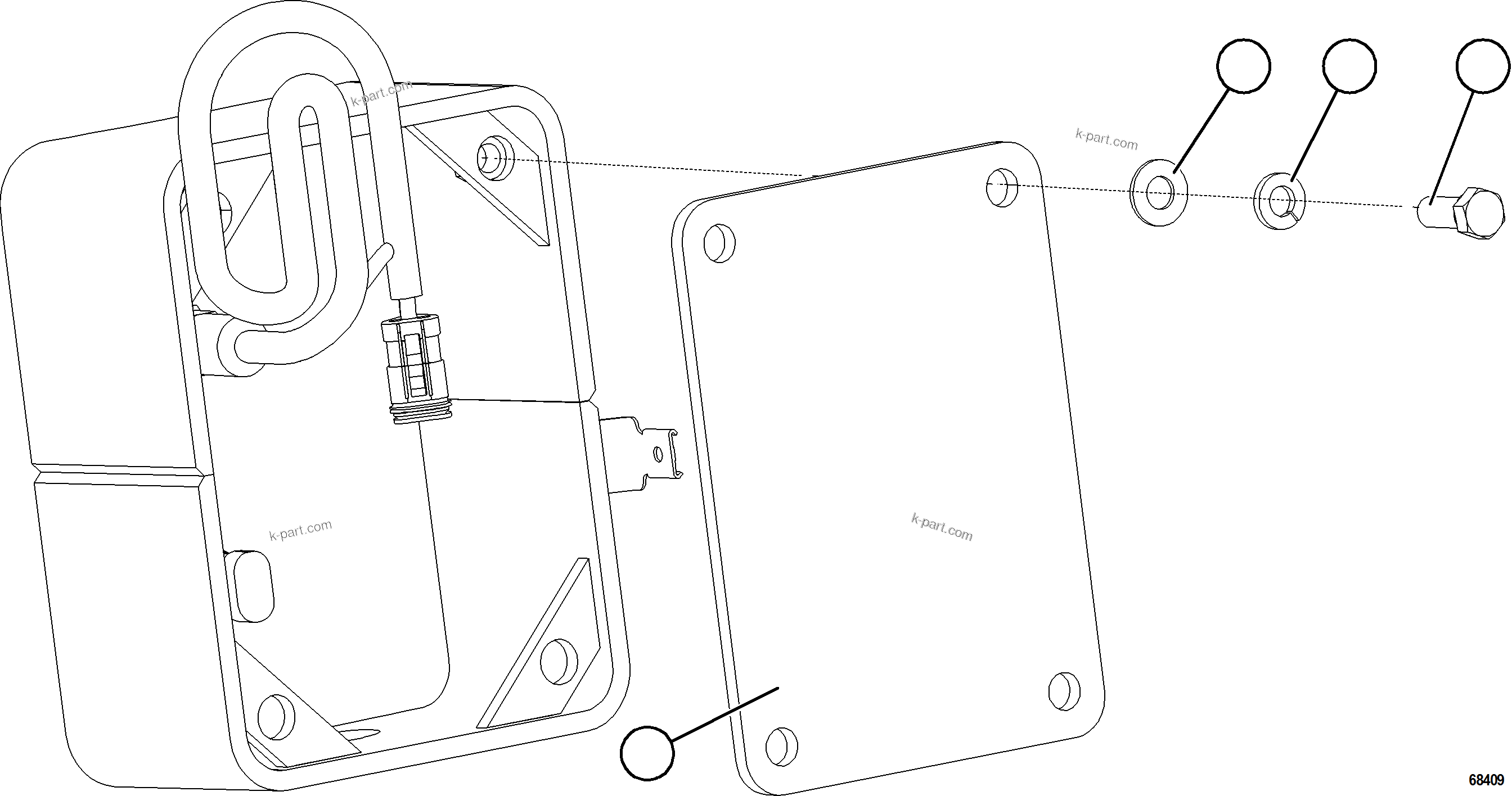 Komatsu parts book diagram for AFE77-AB 830E-5 S/N A50077 - A50078  DOWNER EDI: HYDRAULIC TANK ASSEMBLY    2/2