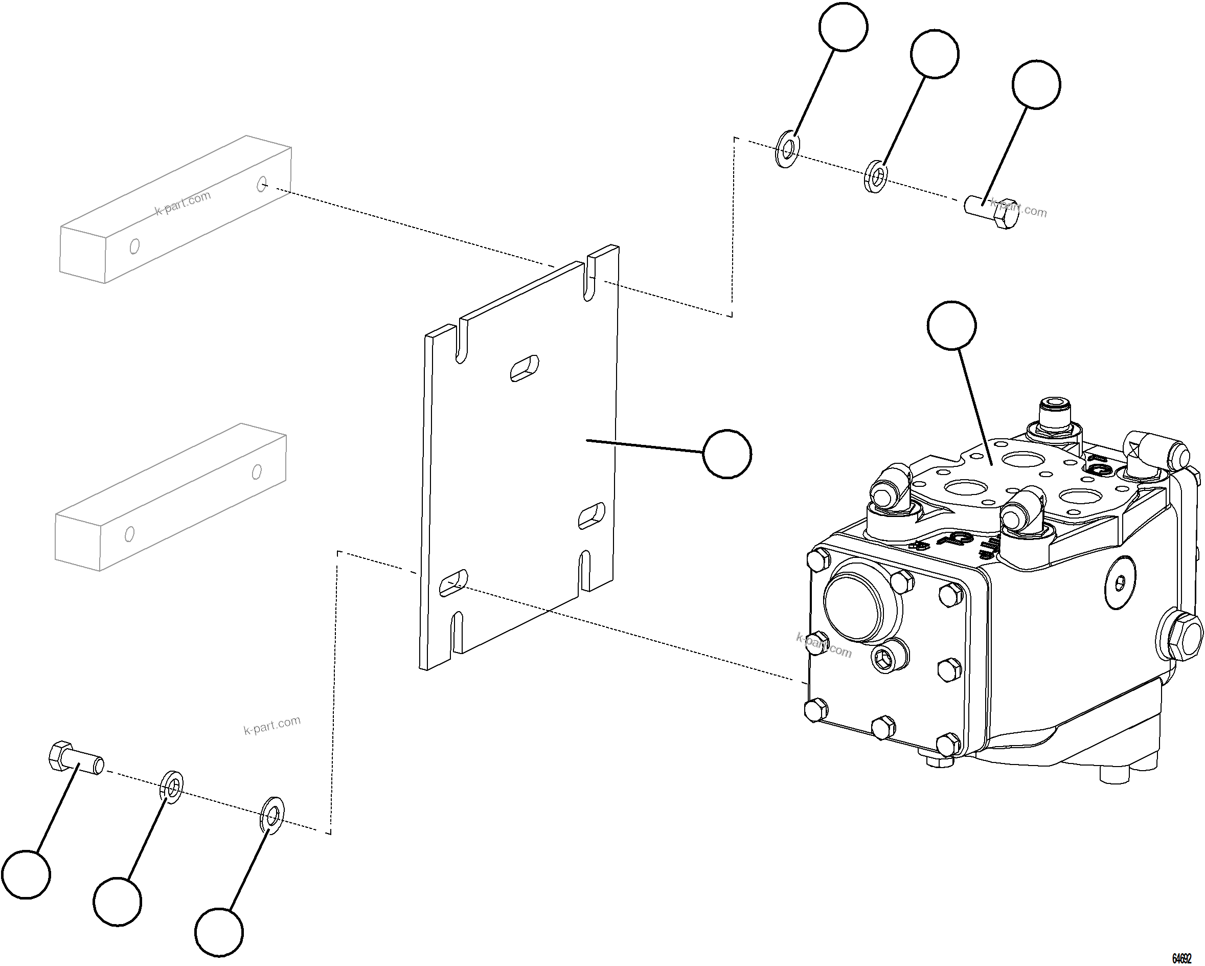 Komatsu parts book diagram for AFE77-AB 830E-5 S/N A50077 - A50078  DOWNER EDI: FLOW AMPLIFIER INSTALLATION