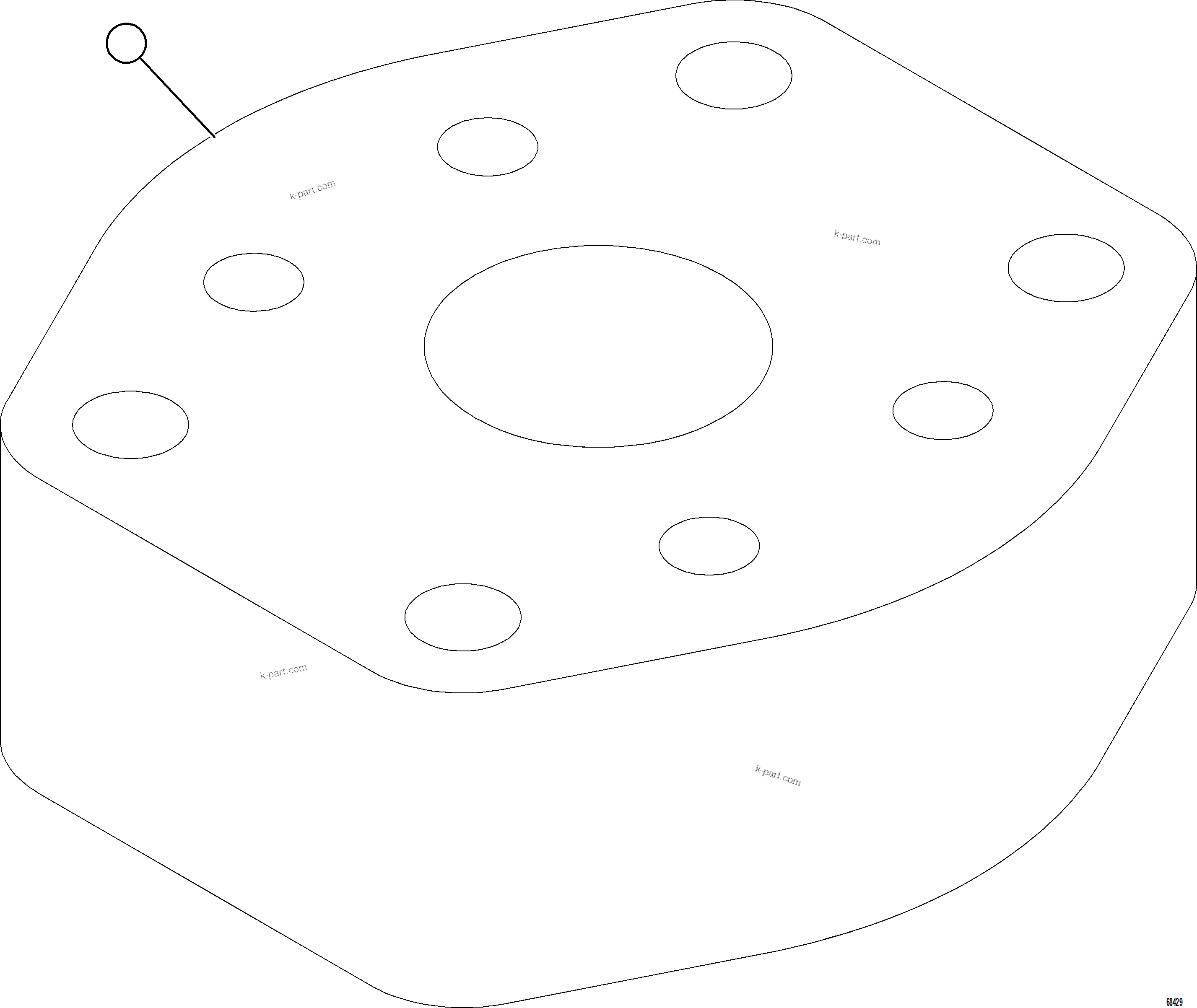 Komatsu parts book diagram for AFE77-AB 830E-5 S/N A50077 - A50078  DOWNER EDI: FLUSHING BLOCK