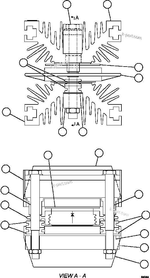 Komatsu parts book diagram for AFE77-AD 830E-5 S/N A50080, A50086  ROBINSON: DIODE/HEAT SINK ASSEMBLY    GE0558
