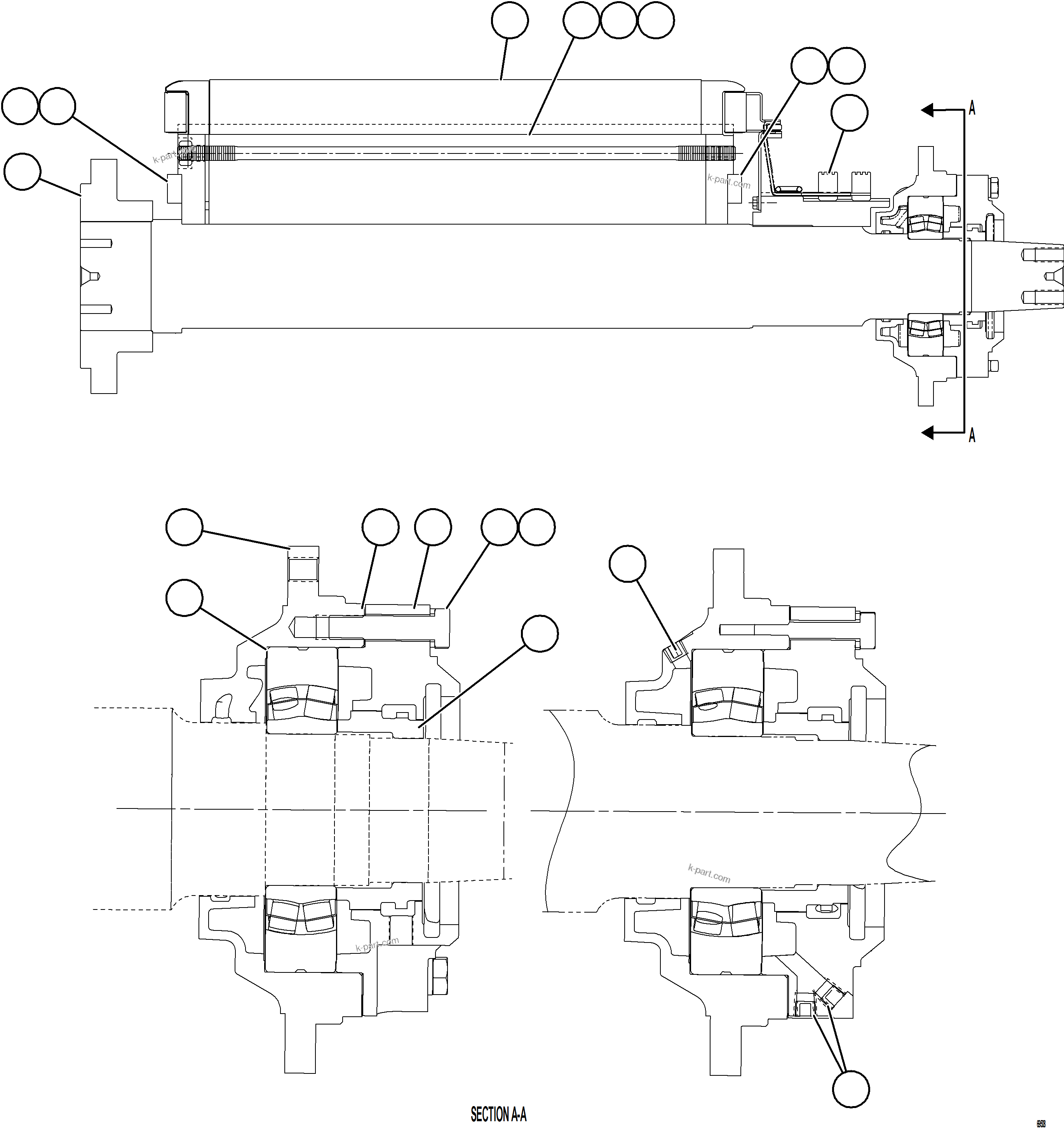 Komatsu parts book diagram for AFE77-AD 830E-5 S/N A50080, A50086  ROBINSON: ALTERNATOR ASSEMBLY    3/6    58F-06-11301