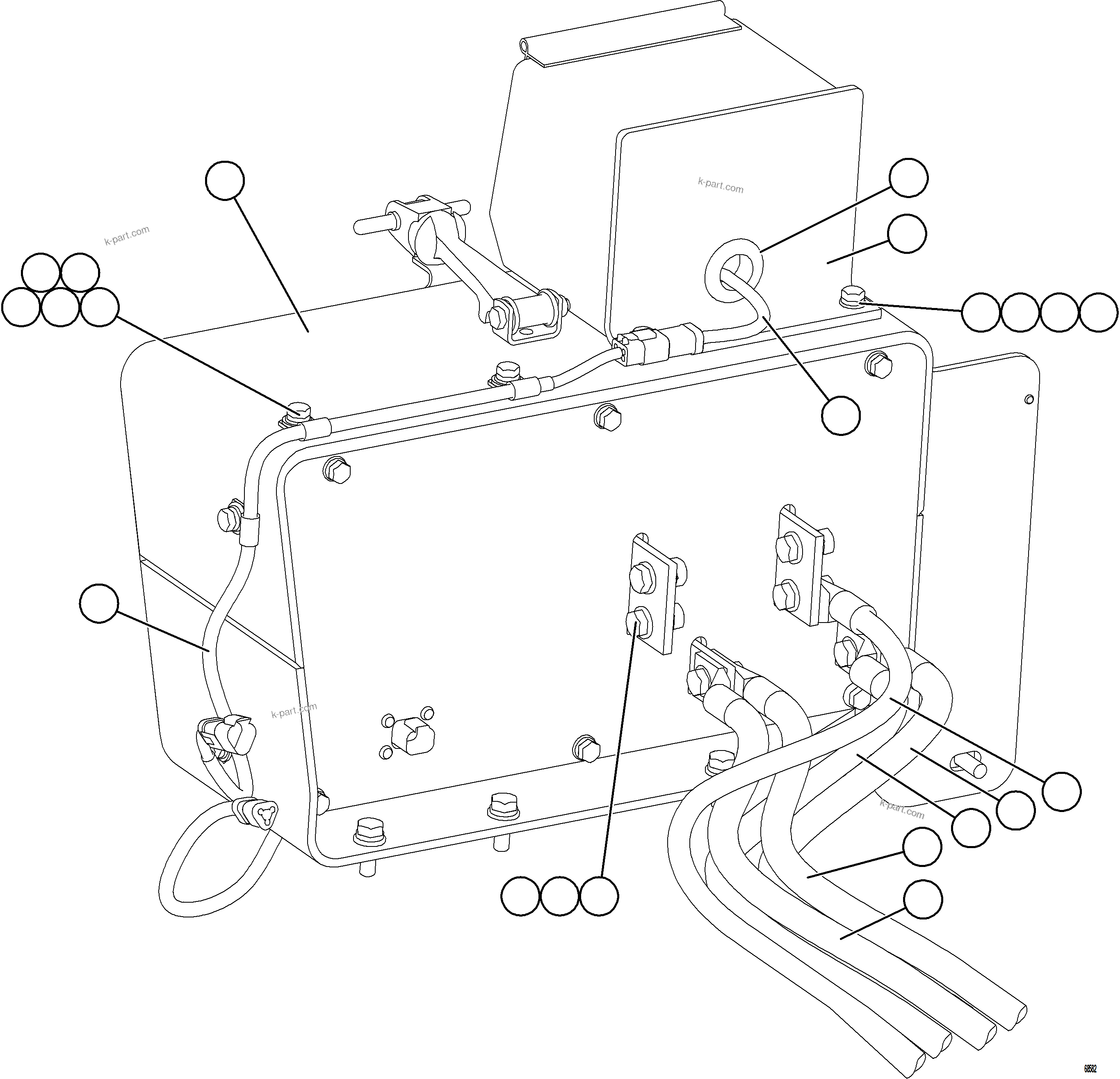 Komatsu parts book diagram for AFE77-D 830E-5 S/N A50007 & A50018  UNITED TACONITE: ISOLATION BOX WIRING    2/2