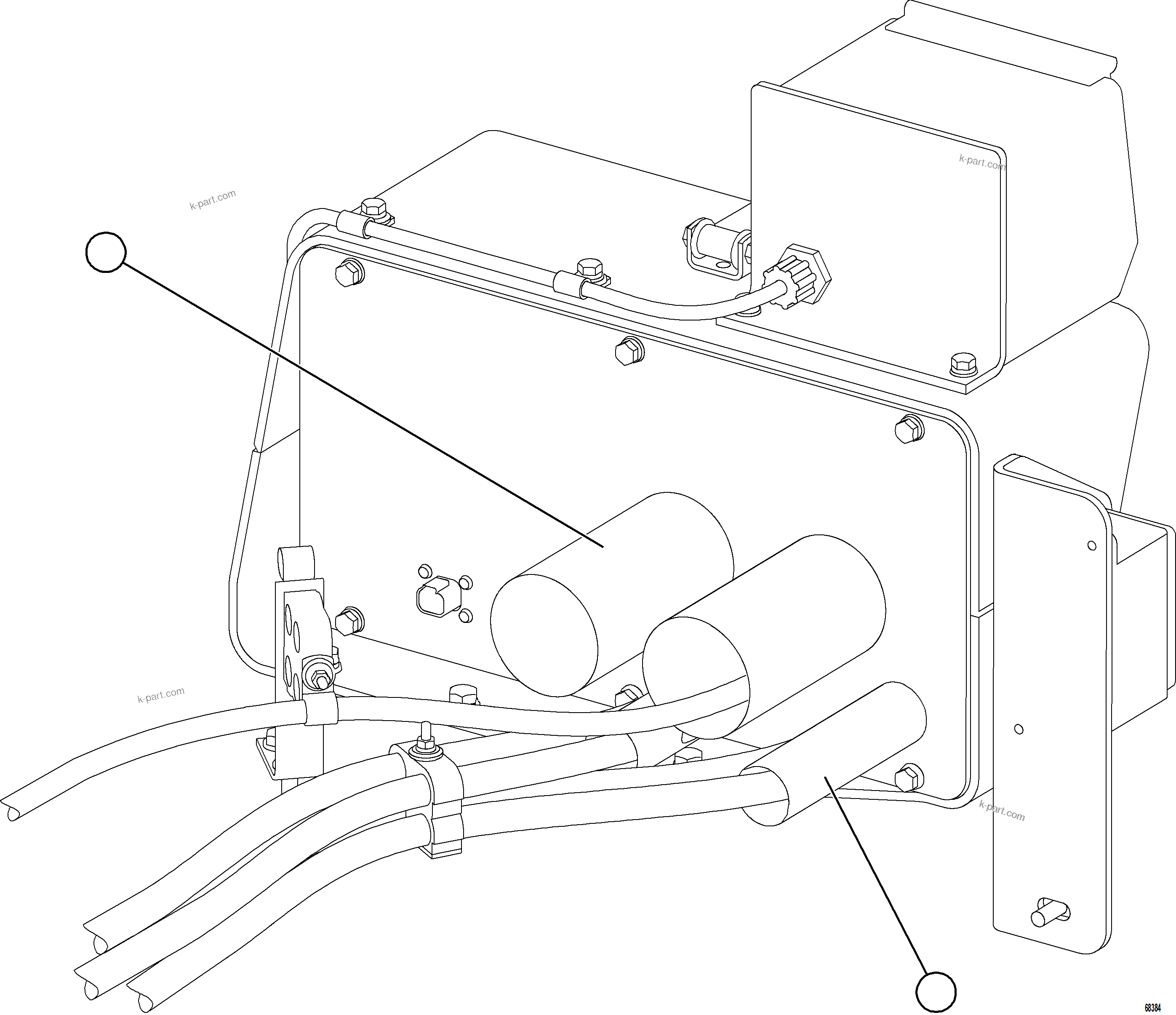 Komatsu parts book diagram for AFE77-D 830E-5 S/N A50007 & A50018  UNITED TACONITE: ISOLATION BOX REAR