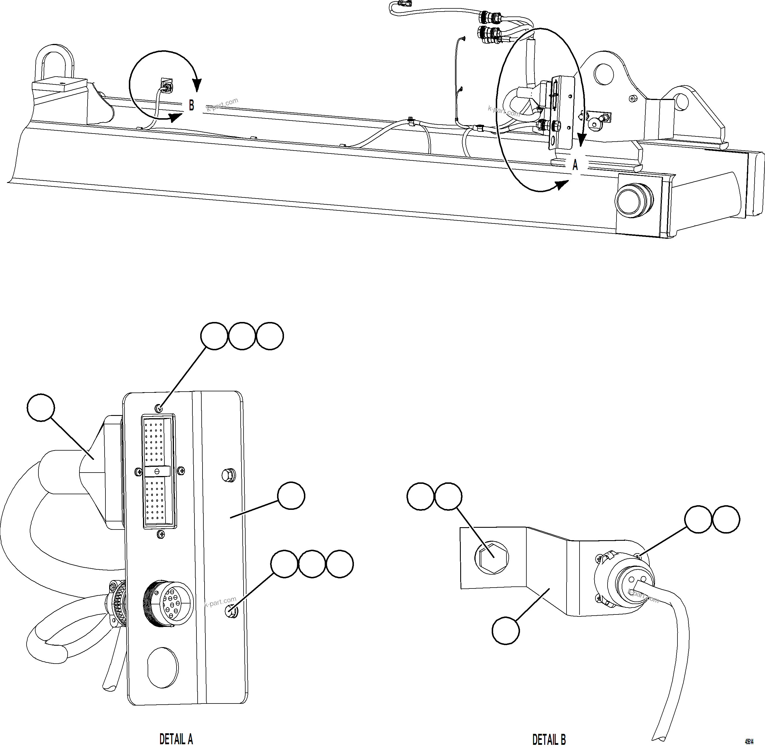 Komatsu parts book diagram for AFE77-D 830E-5 S/N A50007 & A50018  UNITED TACONITE: ENGINE DIAGNOSTIC PORTS