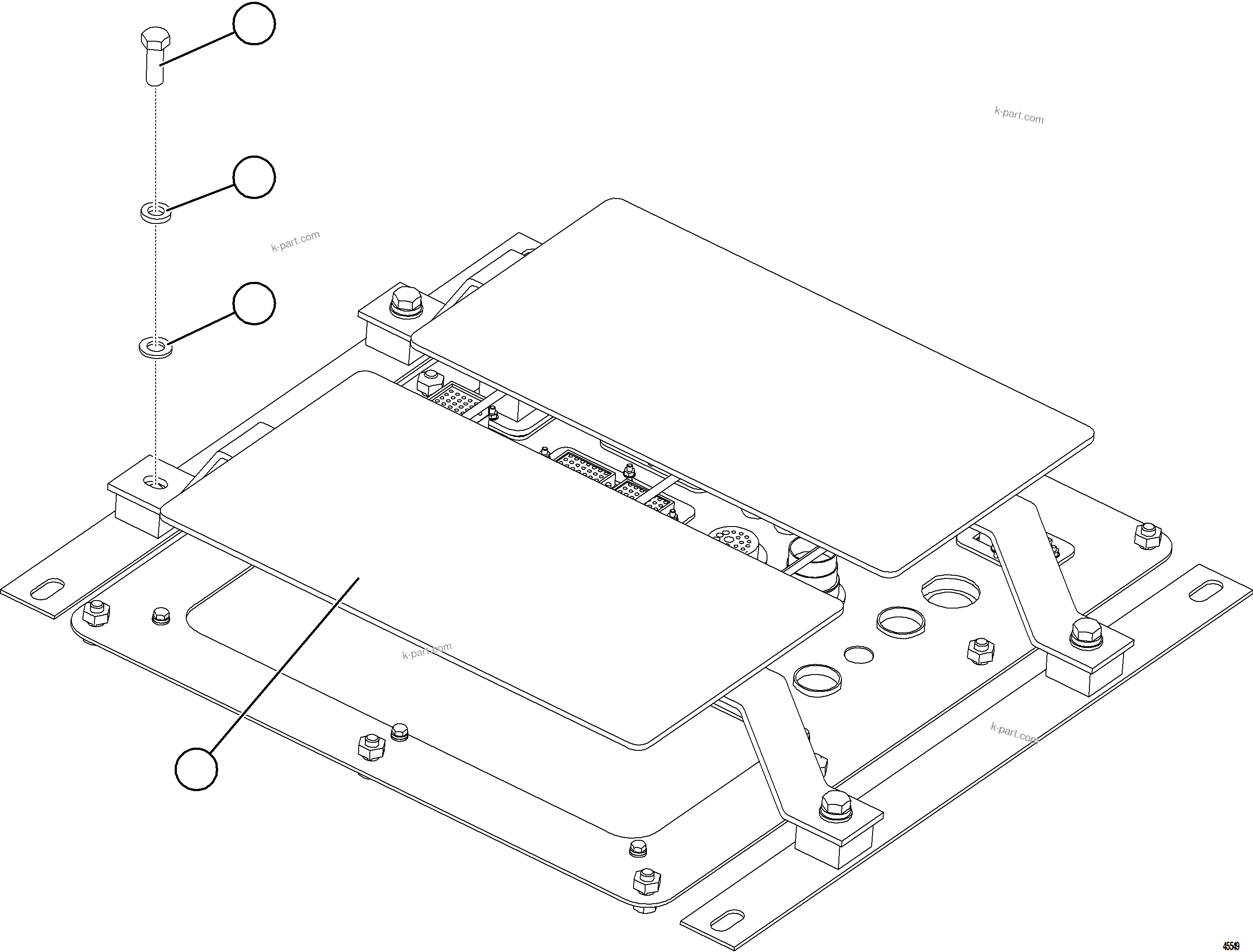 Komatsu parts book diagram for AFE77-D 830E-5 S/N A50007 & A50018  UNITED TACONITE: AUXILIARY CONTROL CABINET STRUCTURE    1/2