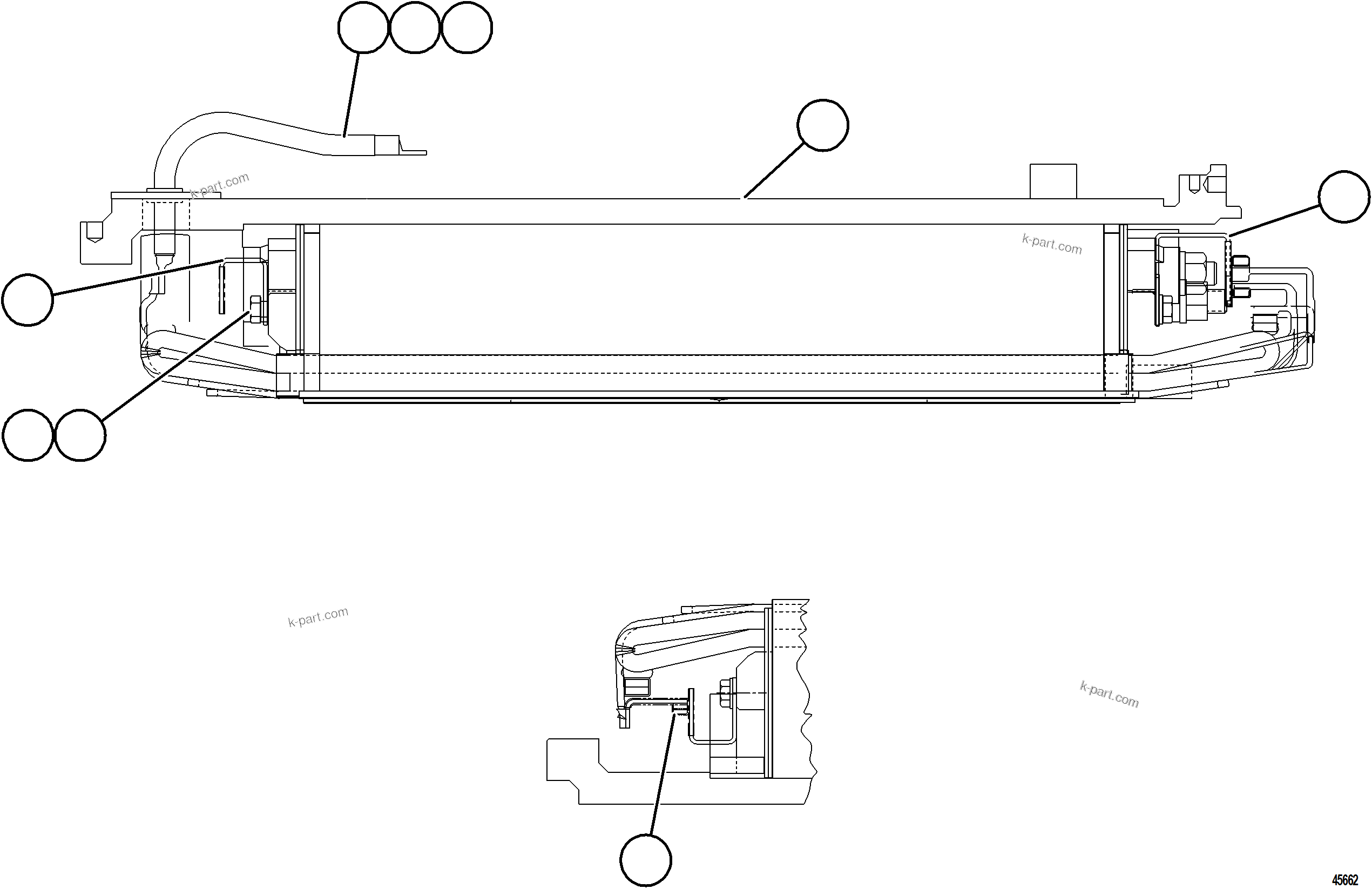 Komatsu parts book diagram for AFE77-D 830E-5 S/N A50007 & A50018  UNITED TACONITE: ALTERNATOR - STATOR ASSEMBLY    58F-43-03160