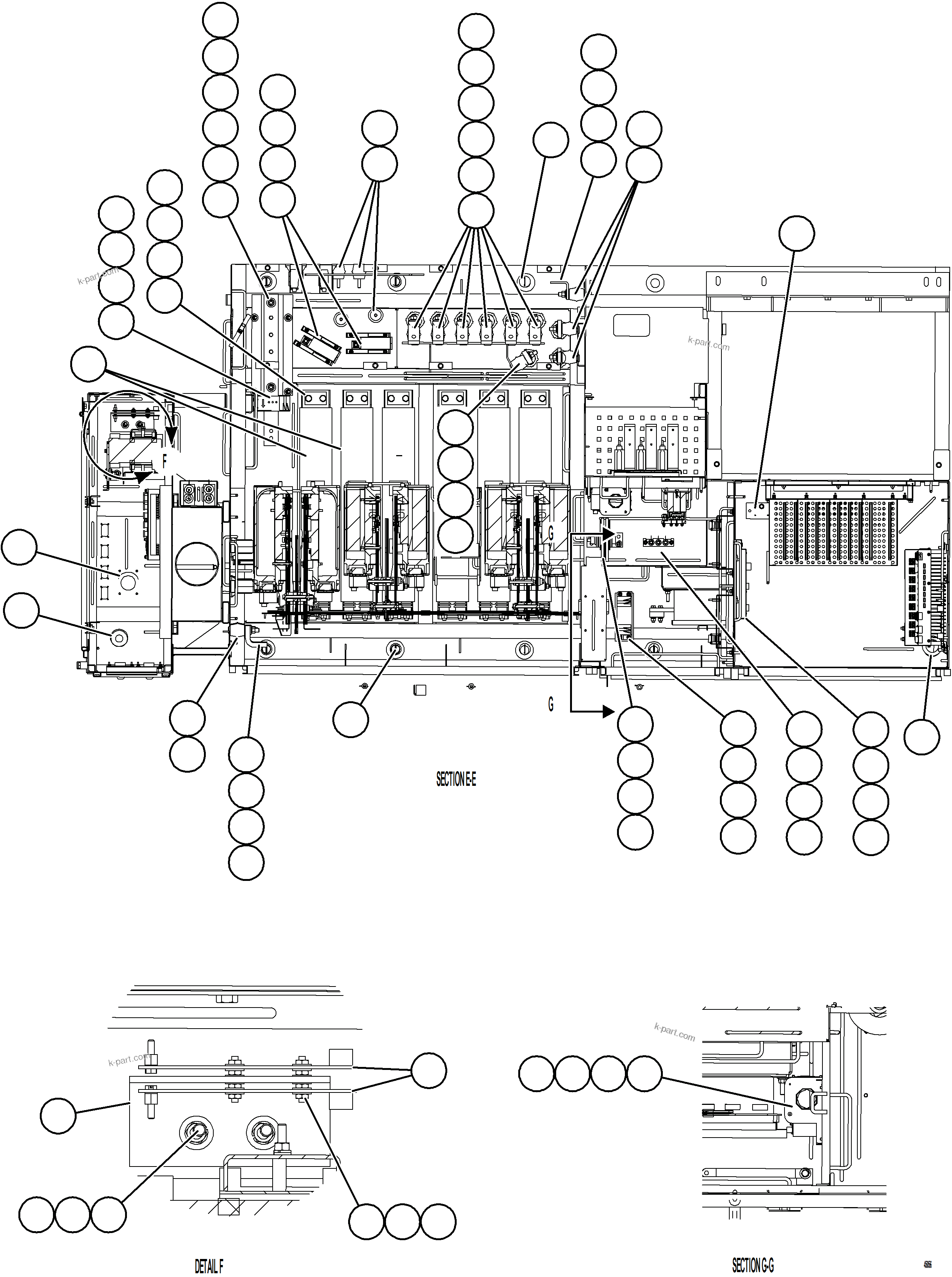 Komatsu parts book diagram for AFE77-D 830E-5 S/N A50007 & A50018  UNITED TACONITE: CONTROL BOX    3/7