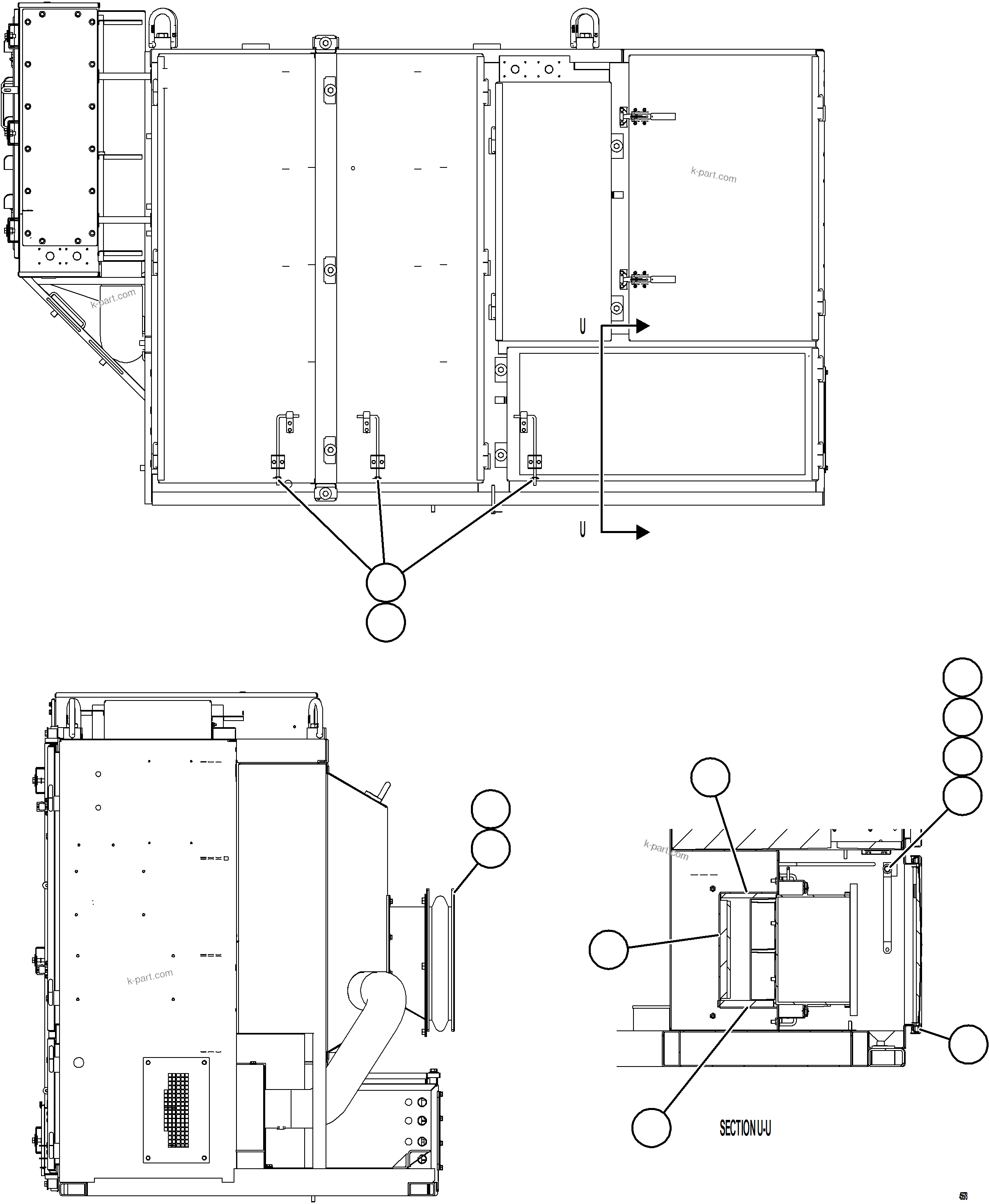 Komatsu parts book diagram for AFE77-D 830E-5 S/N A50007 & A50018  UNITED TACONITE: CONTROL BOX    7/7