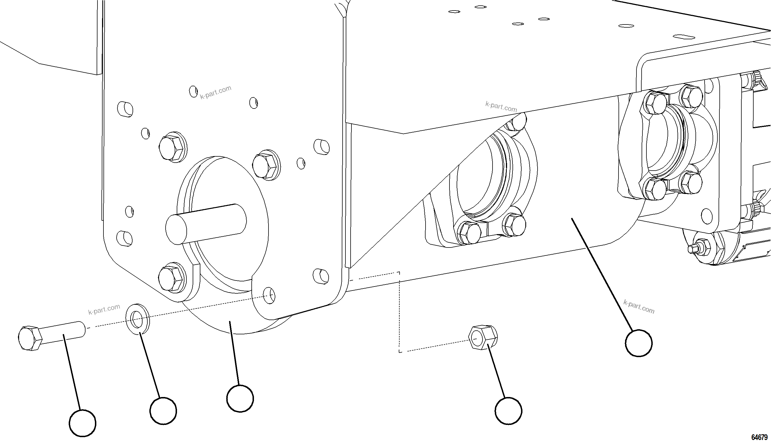 Komatsu parts book diagram for AFE77-D 830E-5 S/N A50007 & A50018  UNITED TACONITE: HOIST PUMP INSTALLATION