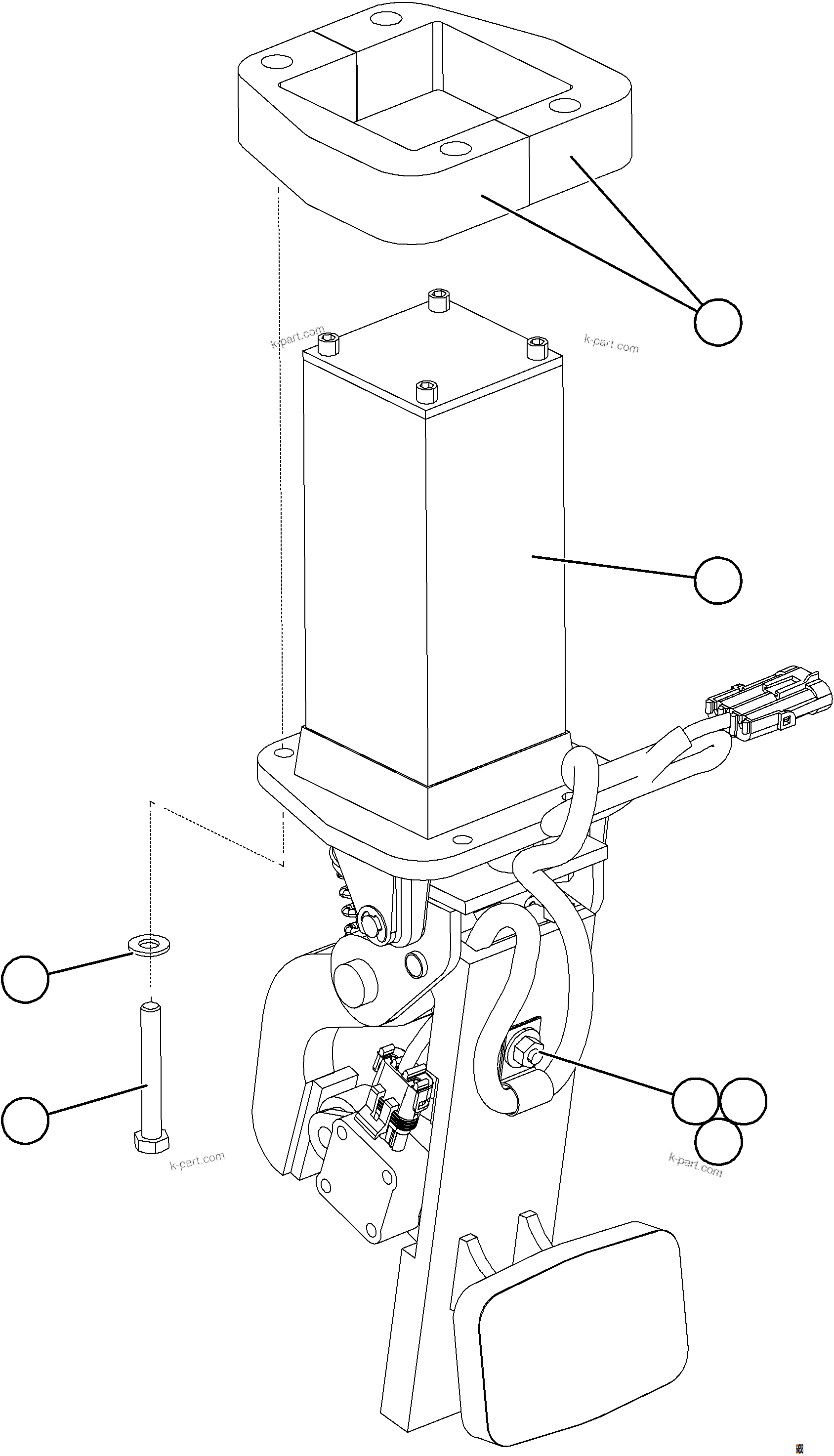 Komatsu parts book diagram for AFE77-D 830E-5 S/N A50007 & A50018  UNITED TACONITE: BRAKE VALVE INSTALLATION