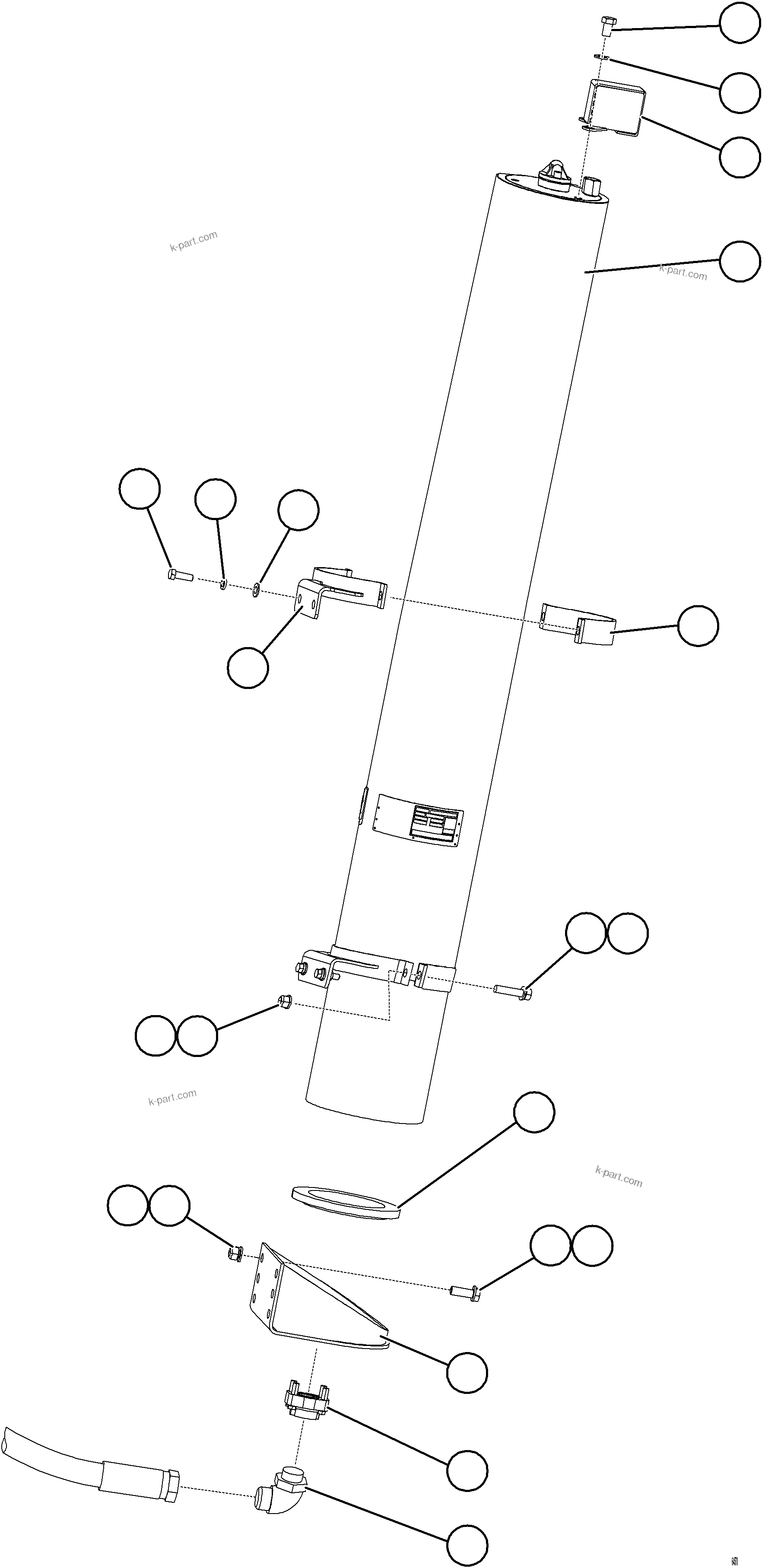 Komatsu parts book diagram for AFE77-D 830E-5 S/N A50007 & A50018  UNITED TACONITE: STEERING ACCUMULATOR INSTALLATION