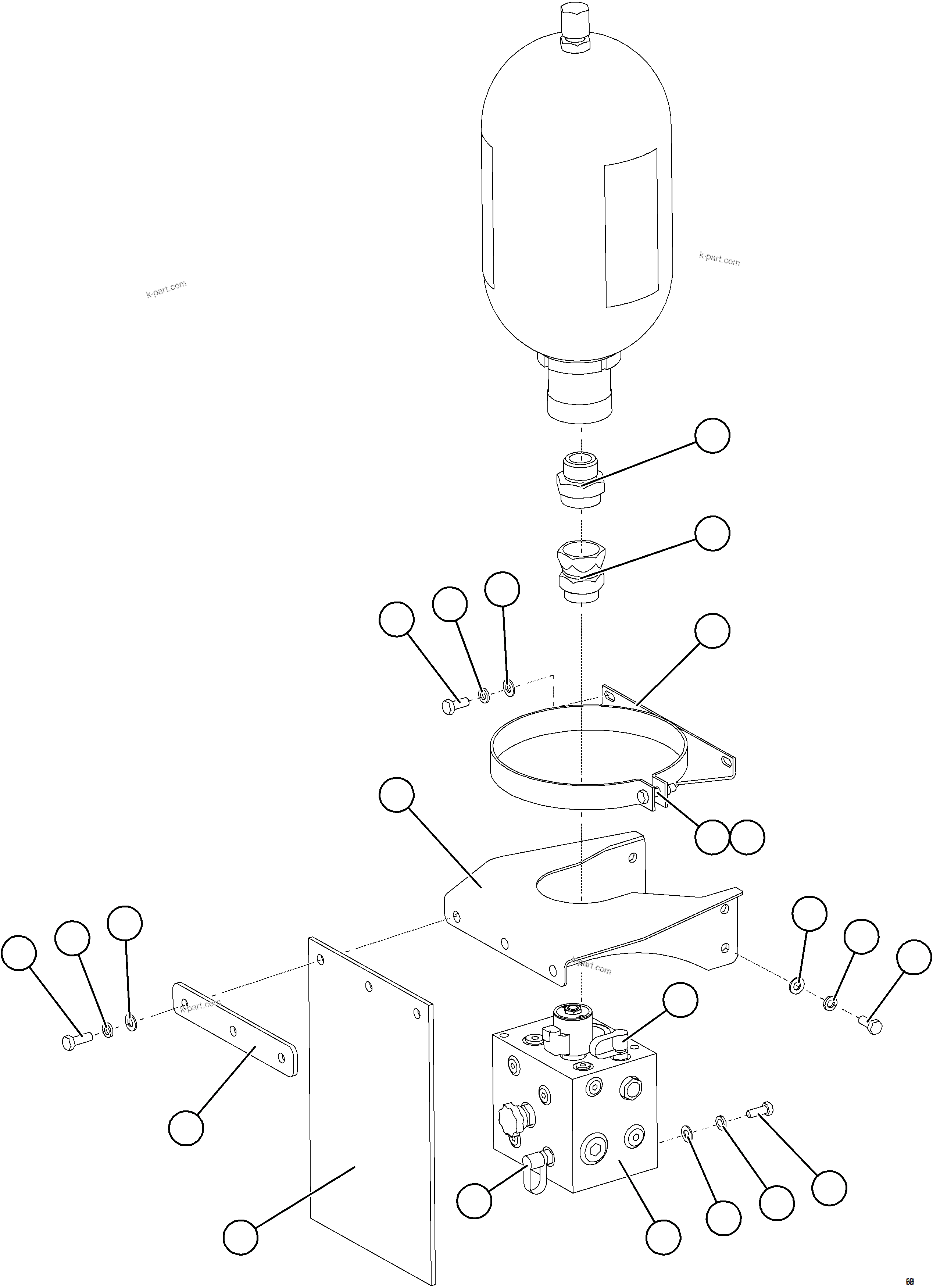 Komatsu parts book diagram for AFE77-D 830E-5 S/N A50007 & A50018  UNITED TACONITE: AUXILIARY HYDRAULIC SYSTEM    2/2