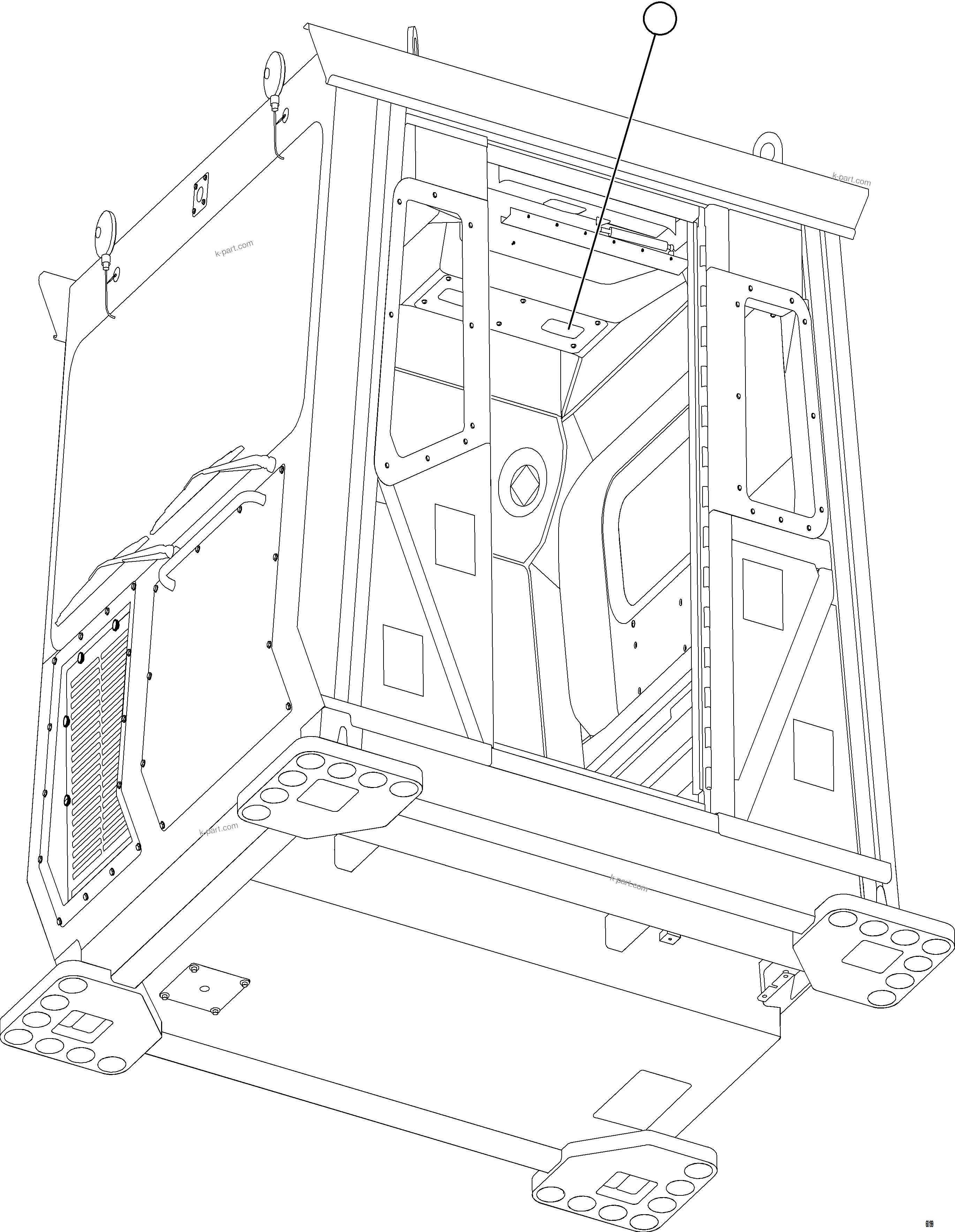 Komatsu parts book diagram for AFE77-D 830E-5 S/N A50007 & A50018  UNITED TACONITE: CAB LIGHTS    2/2