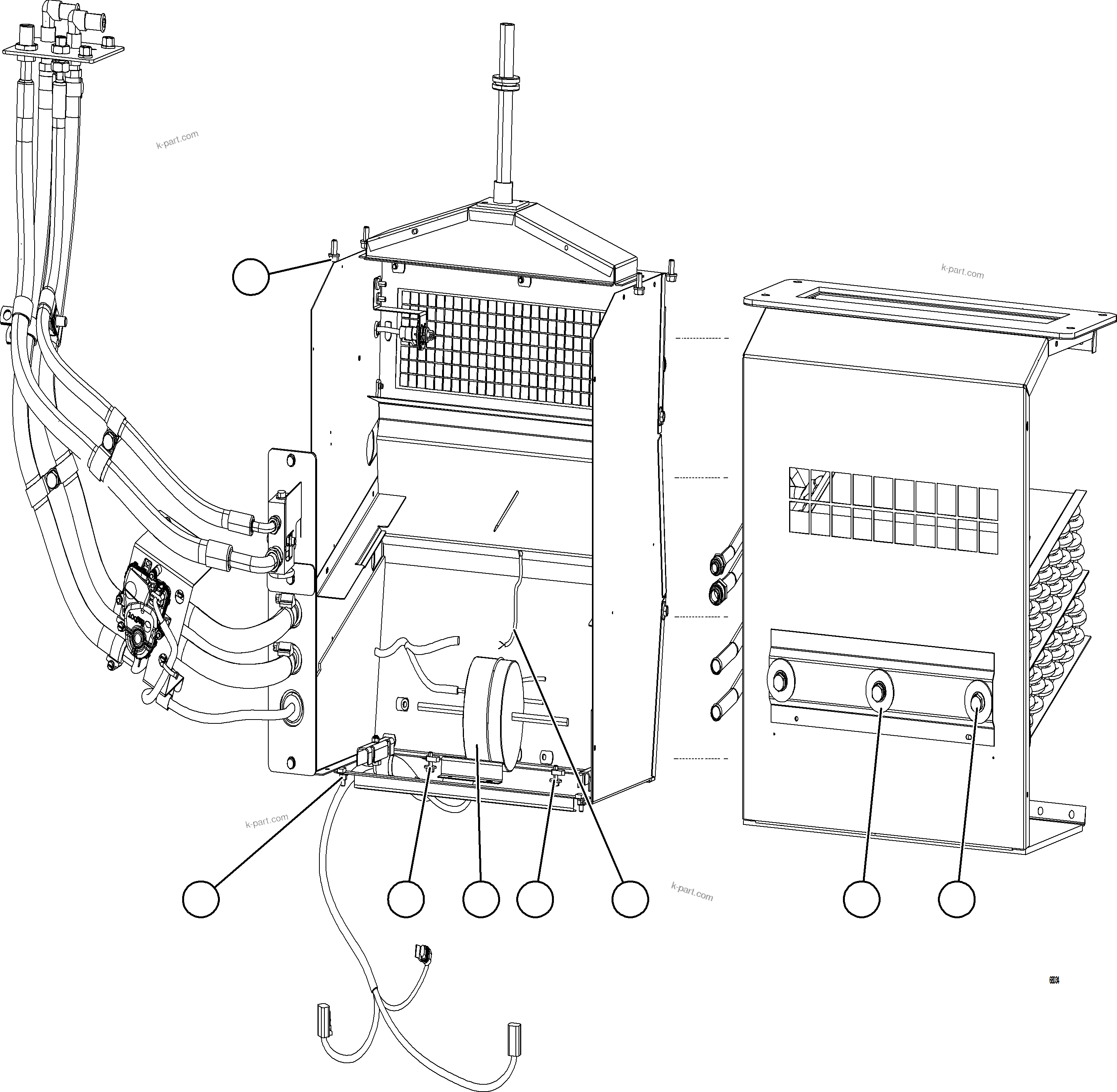Komatsu parts book diagram for AFE77-D 830E-5 S/N A50007 & A50018  UNITED TACONITE: HVAC INSTALLATION    4/4