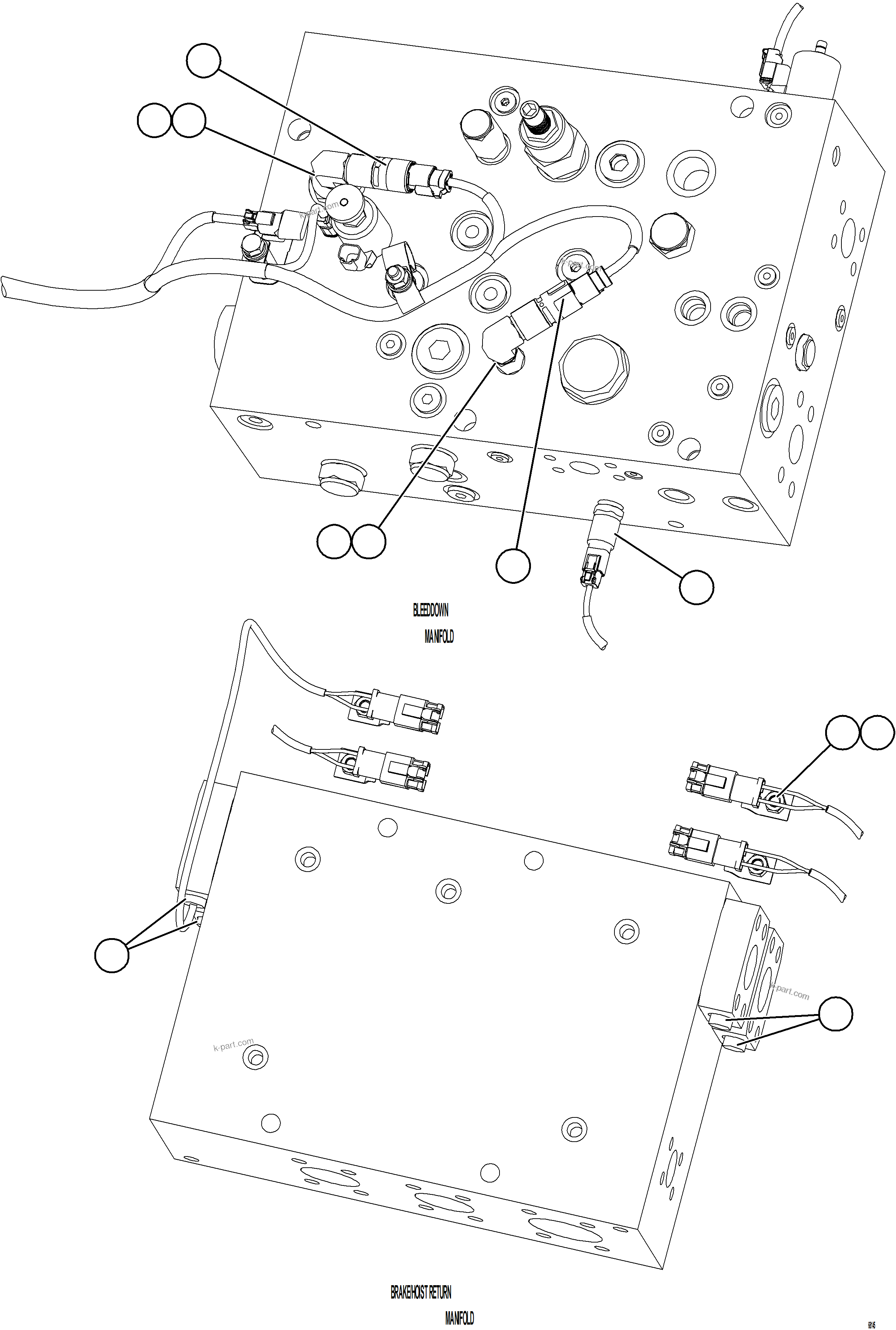 Komatsu parts book diagram for AFE78-D 930E-5 S/N A40027 - A40028 BMA GOONYELLA: MANIFOLD SWITCHES & SENSORS