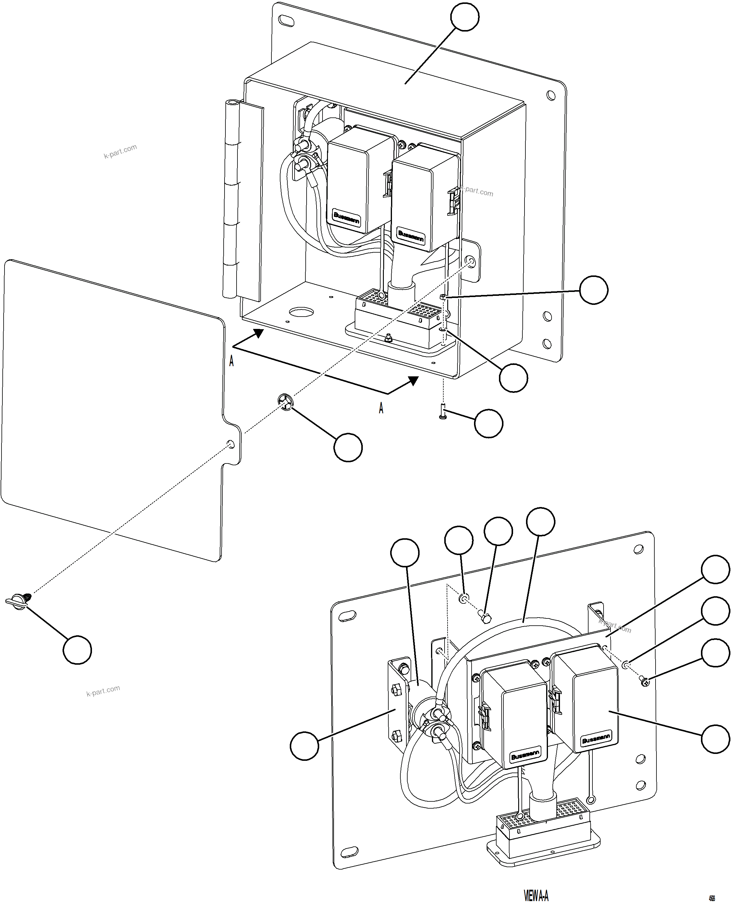 Komatsu parts book diagram for AFE78-D 930E-5 S/N A40027 - A40028 BMA GOONYELLA: EXHAUST RELAY BOX