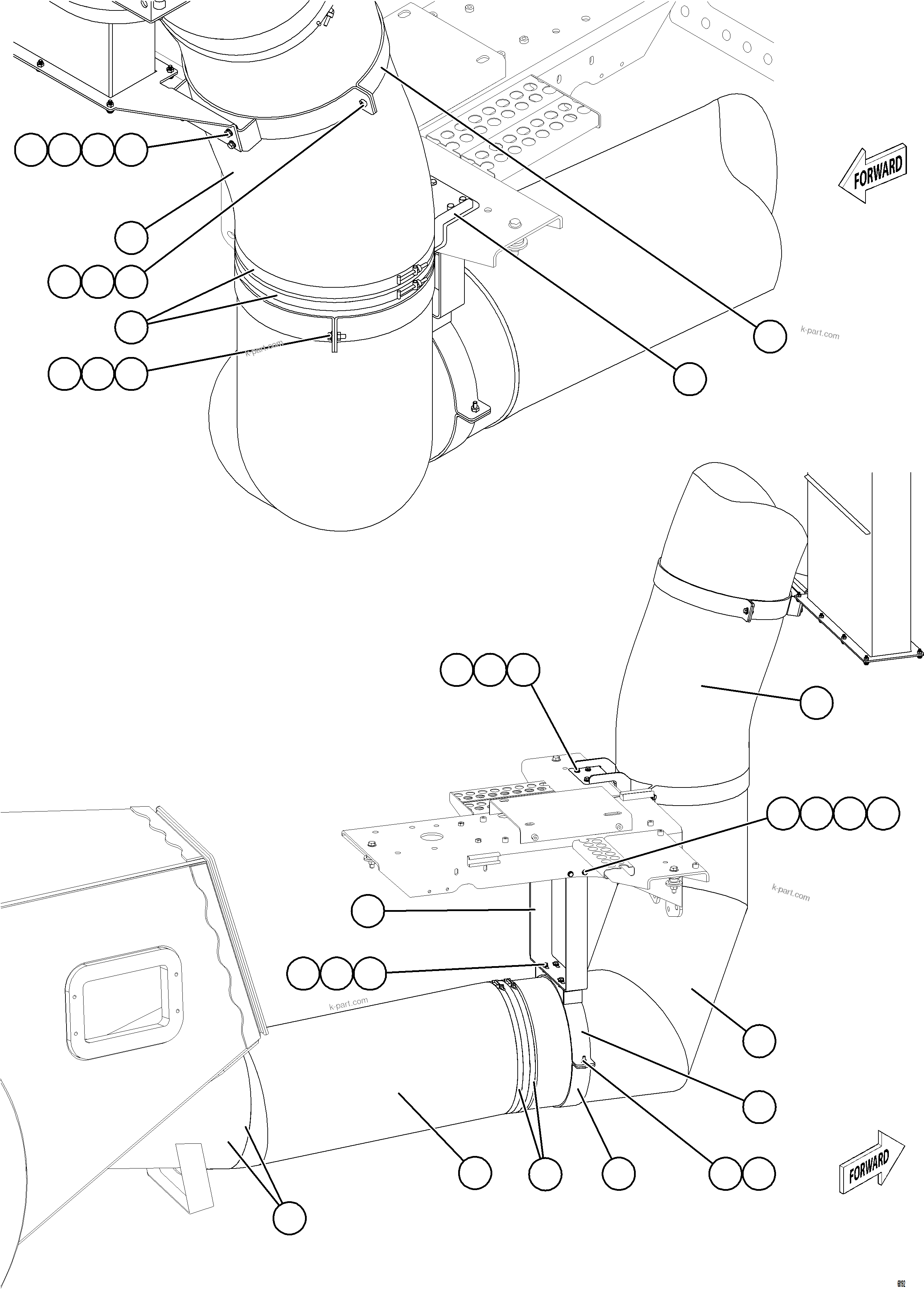 Komatsu parts book diagram for AFE78-D 930E-5 S/N A40027 - A40028 BMA GOONYELLA: DRIVE AXLE BLOWER