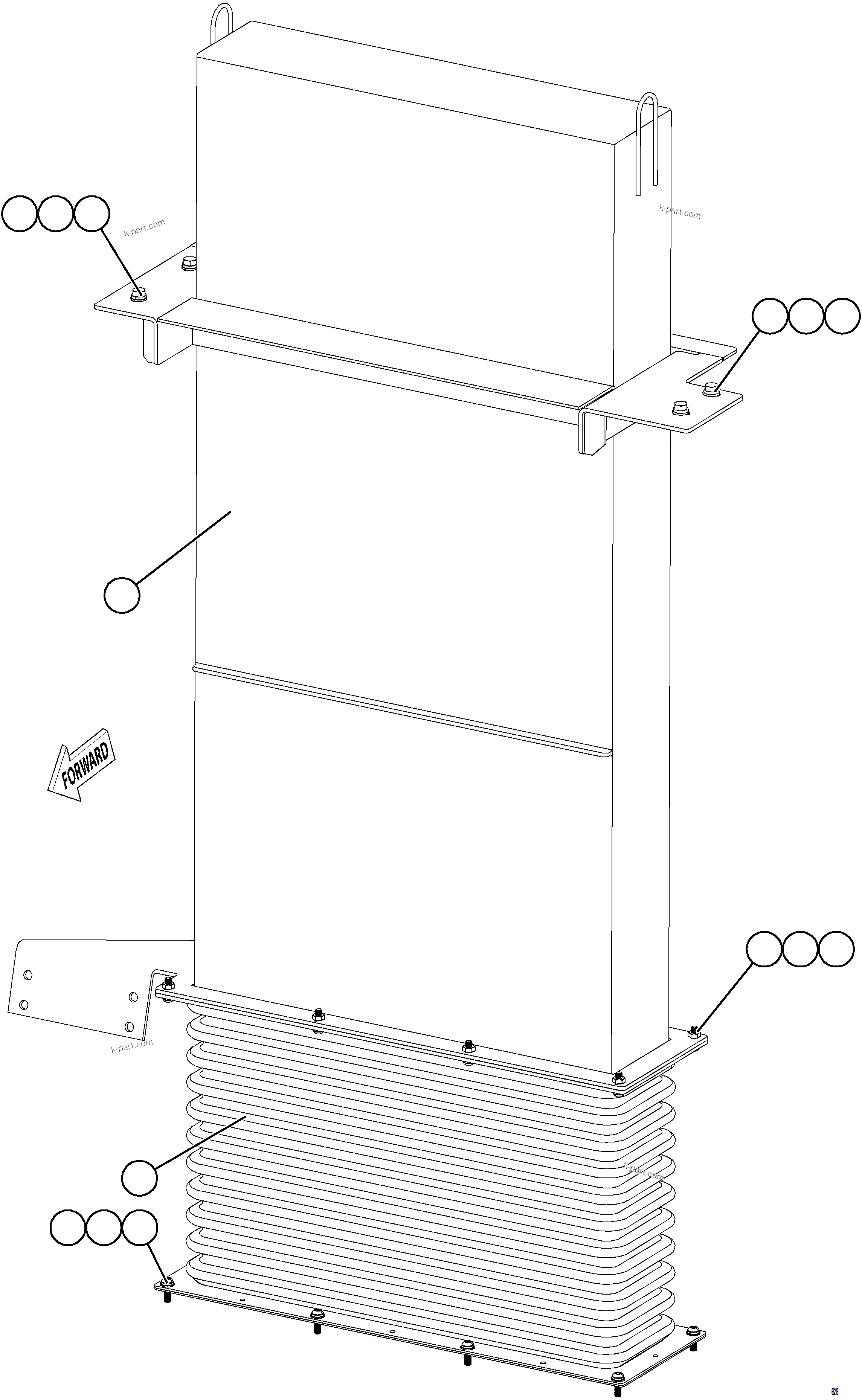 Komatsu parts book diagram for AFE78-D 930E-5 S/N A40027 - A40028 BMA GOONYELLA: BLOWER INLET DUCT INSTALLATION