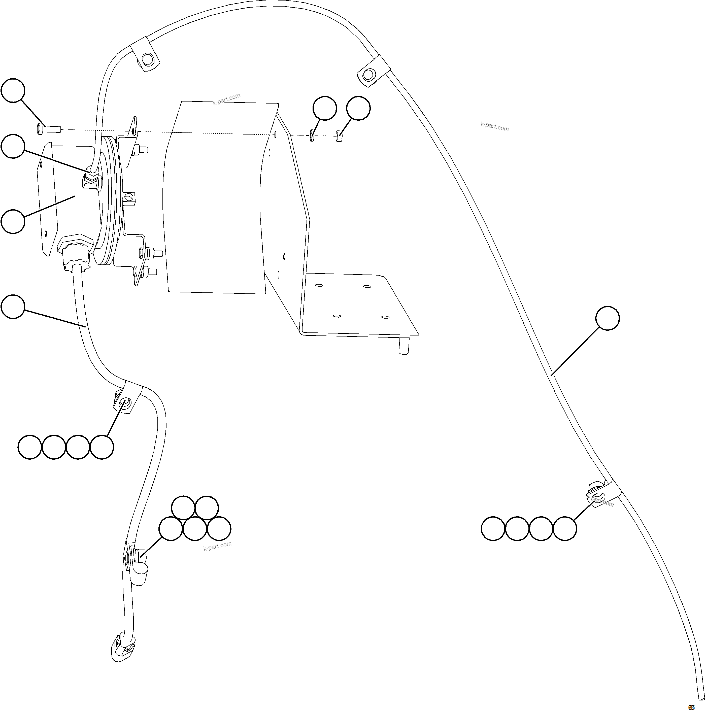 Komatsu parts book diagram for AFE78-D 930E-5 S/N A40027 - A40028 BMA GOONYELLA: BLOWER PRESSURE SWITCH INSTALLATION