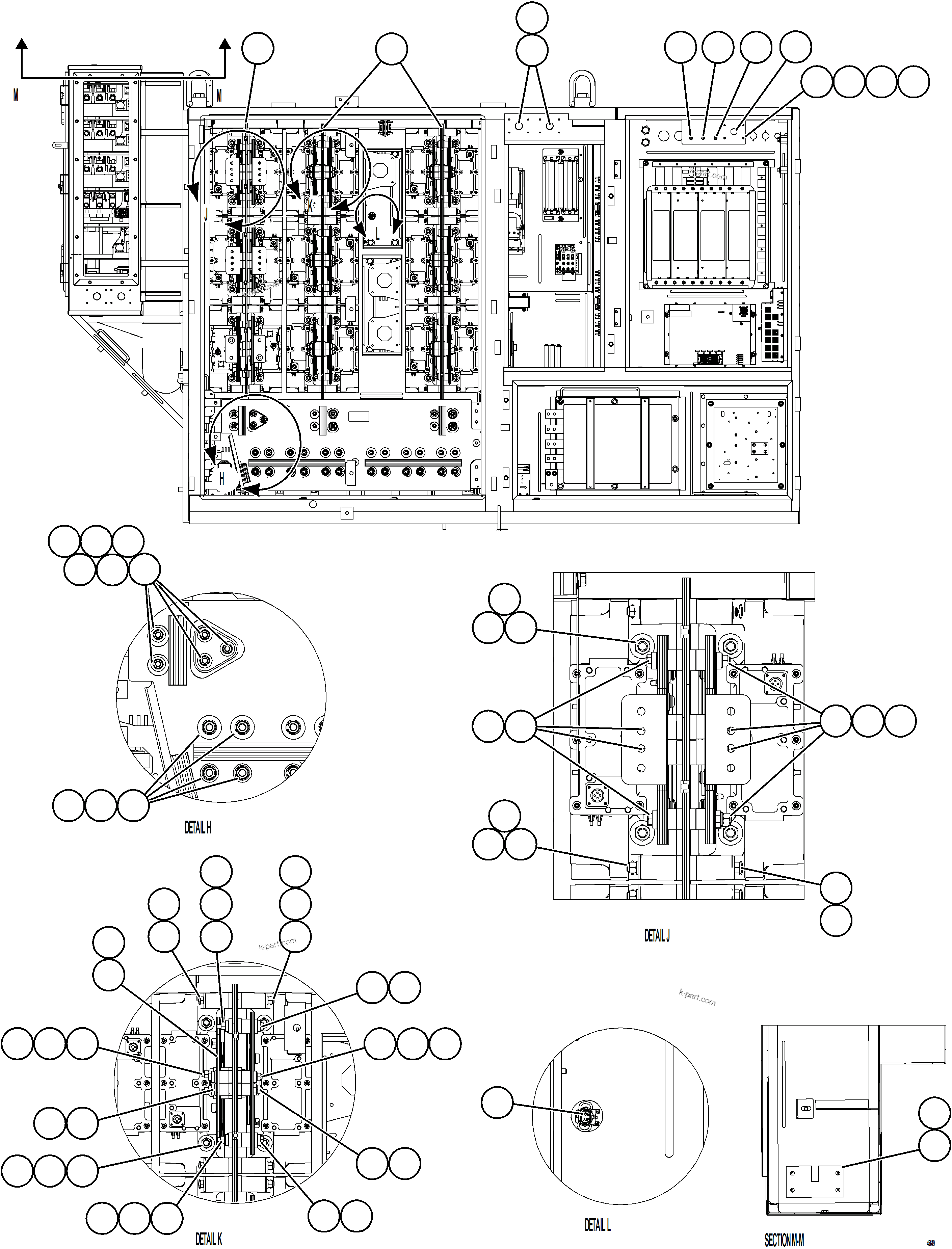 Komatsu parts book diagram for AFE78-D 930E-5 S/N A40027 - A40028 BMA GOONYELLA: CONTROL CABINET    4/7