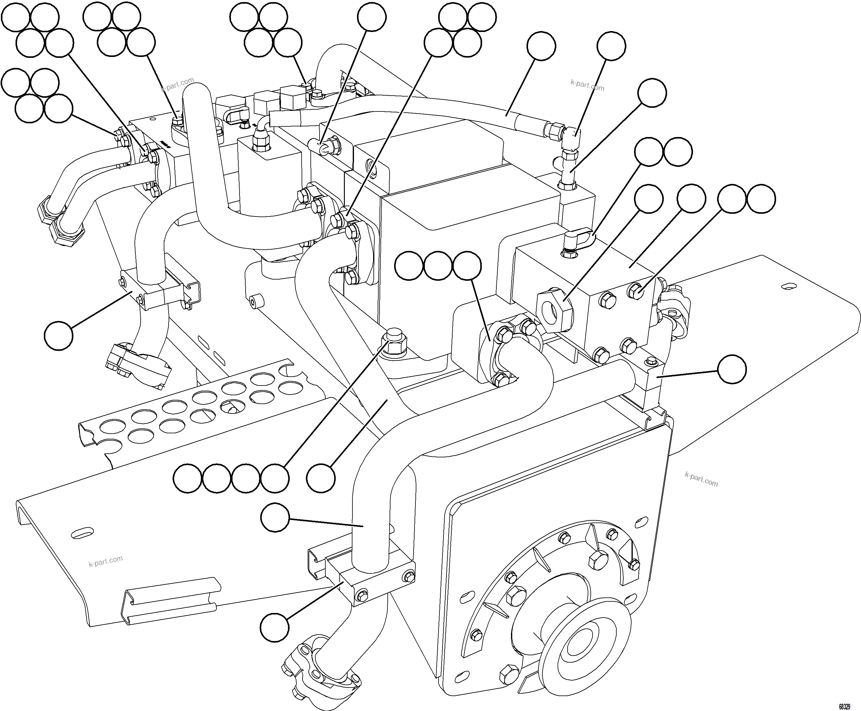Komatsu parts book diagram for AFE78-D 930E-5 S/N A40027 - A40028 BMA GOONYELLA: PUMP MODULE    2/3